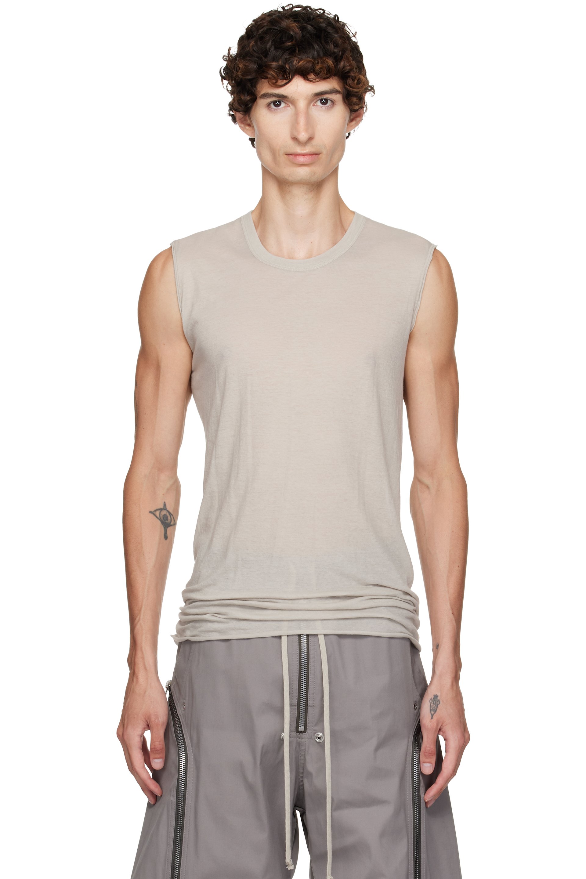 Rick Owens - Débardeur sans manches blanc cassé - Tower