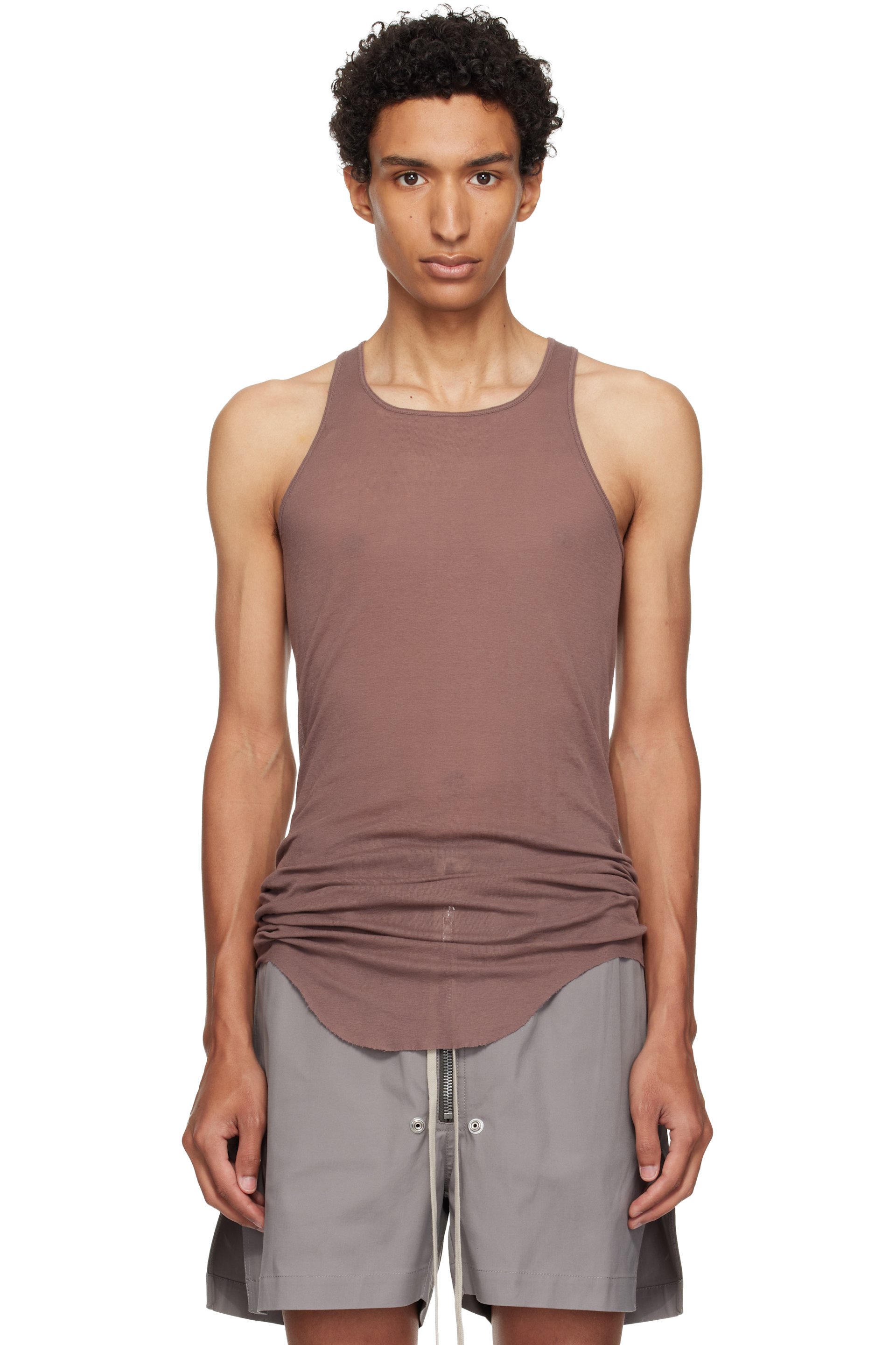 Rick Owens - Purple Tower Basic Rib Tank Top