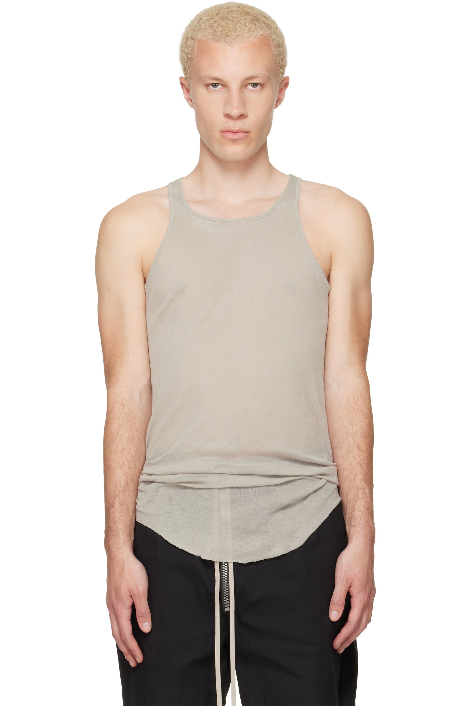Rick Owens - Off-White Tower Basic Rib Tank Top
