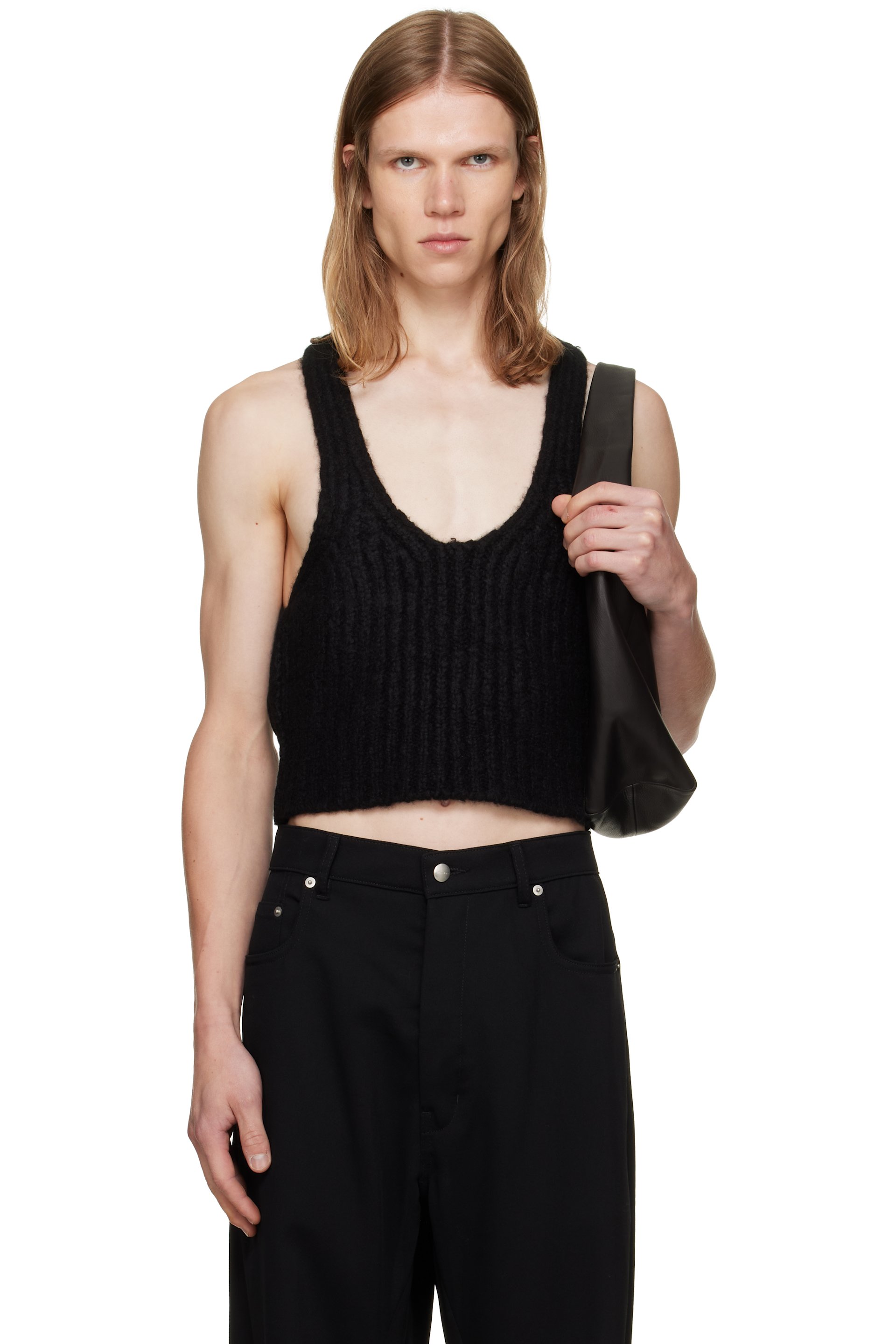 Rick Owens - Black Tower Knit Tank Top