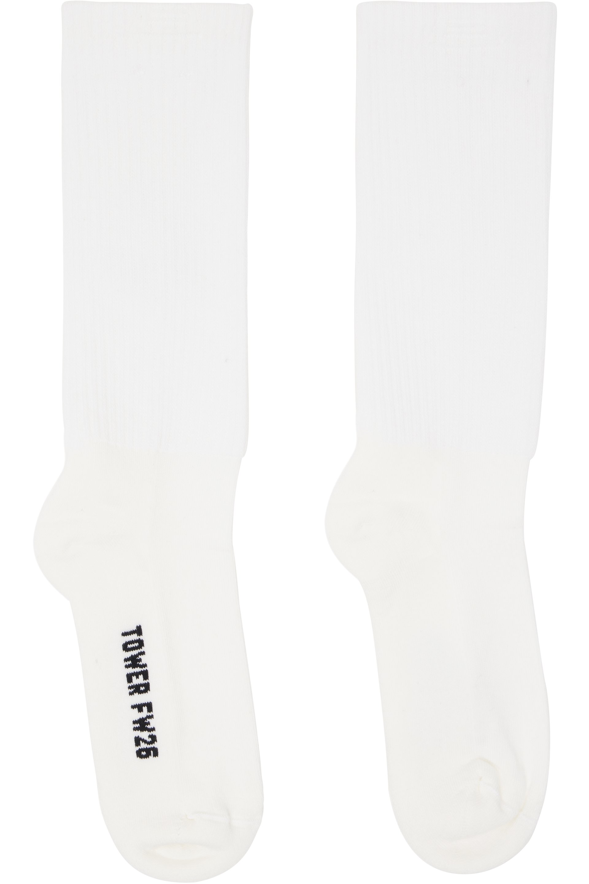 Rick Owens - White Tower Mid Calf Socks