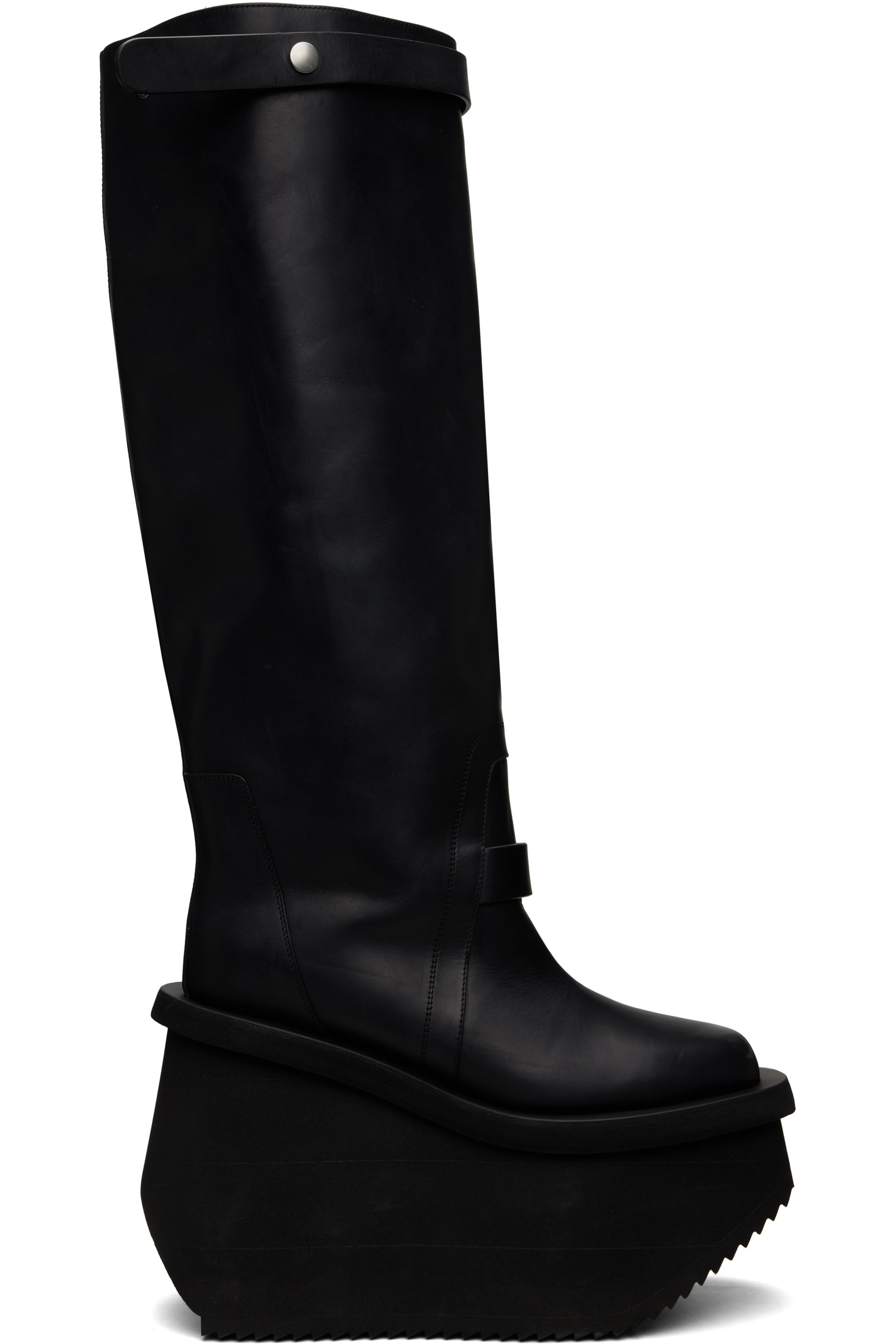 Rick Owens - Black Tower Naska Factory Knee Boots
