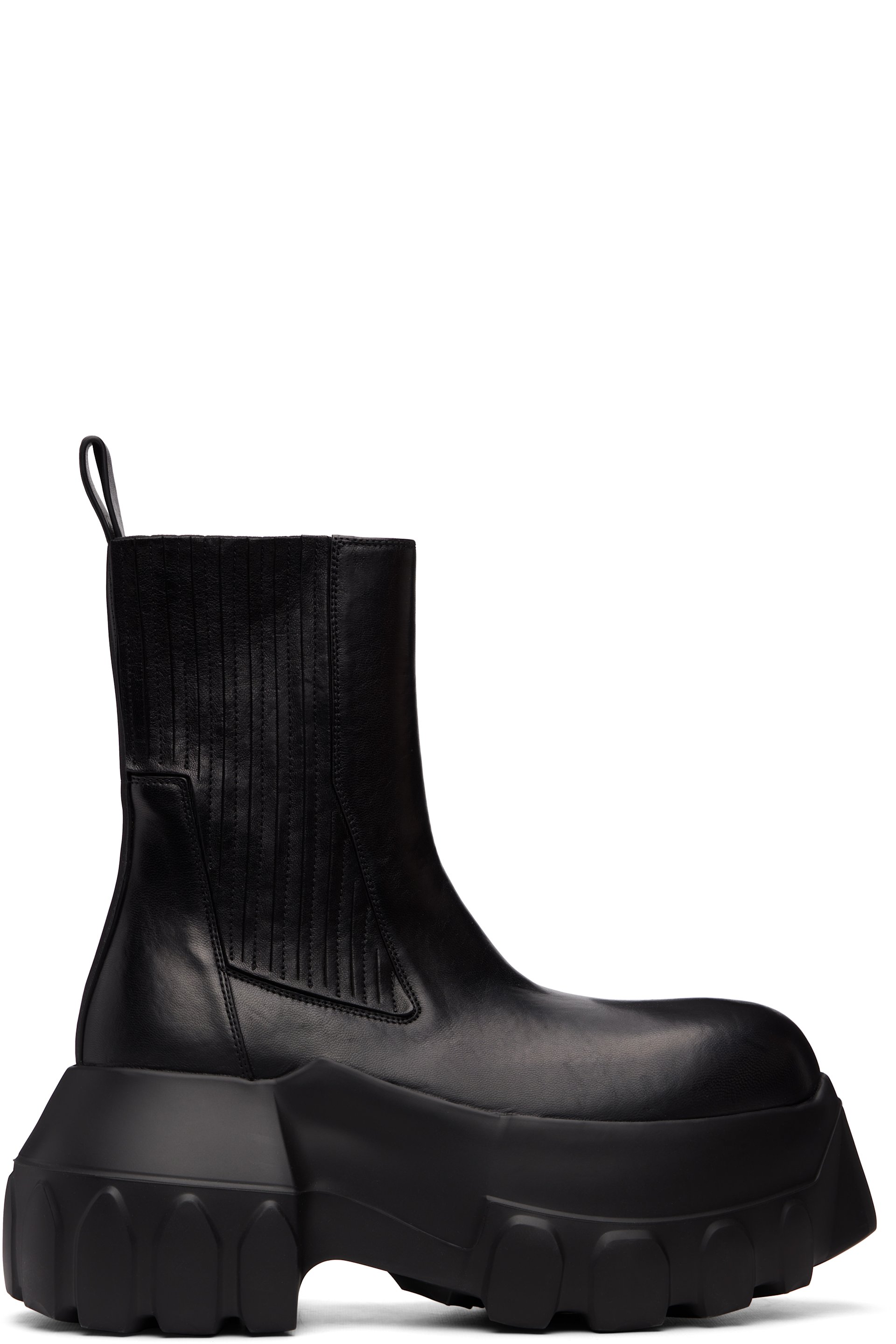 Rick Owens - 블랙 템플 비틀 메가 트랙터 첼시 부츠