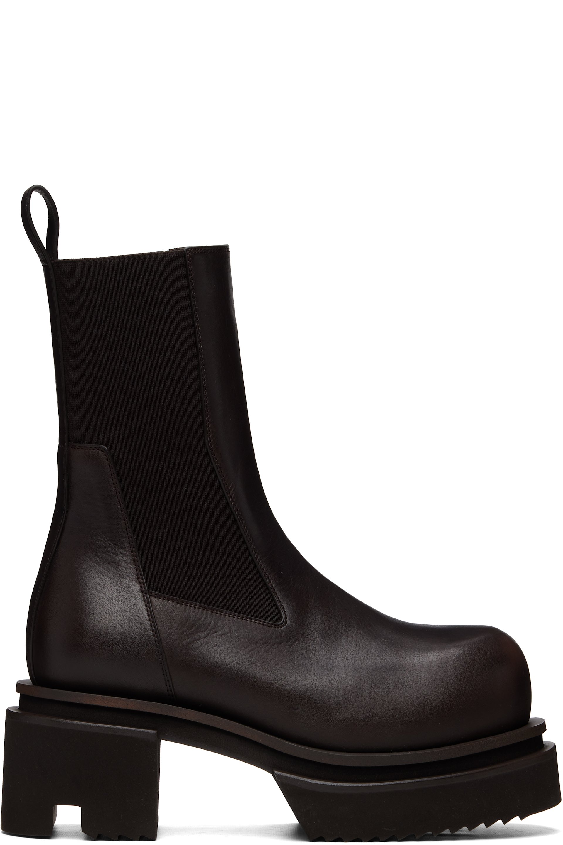 Rick Owens - Brown Tower Beatle Bogun Boots