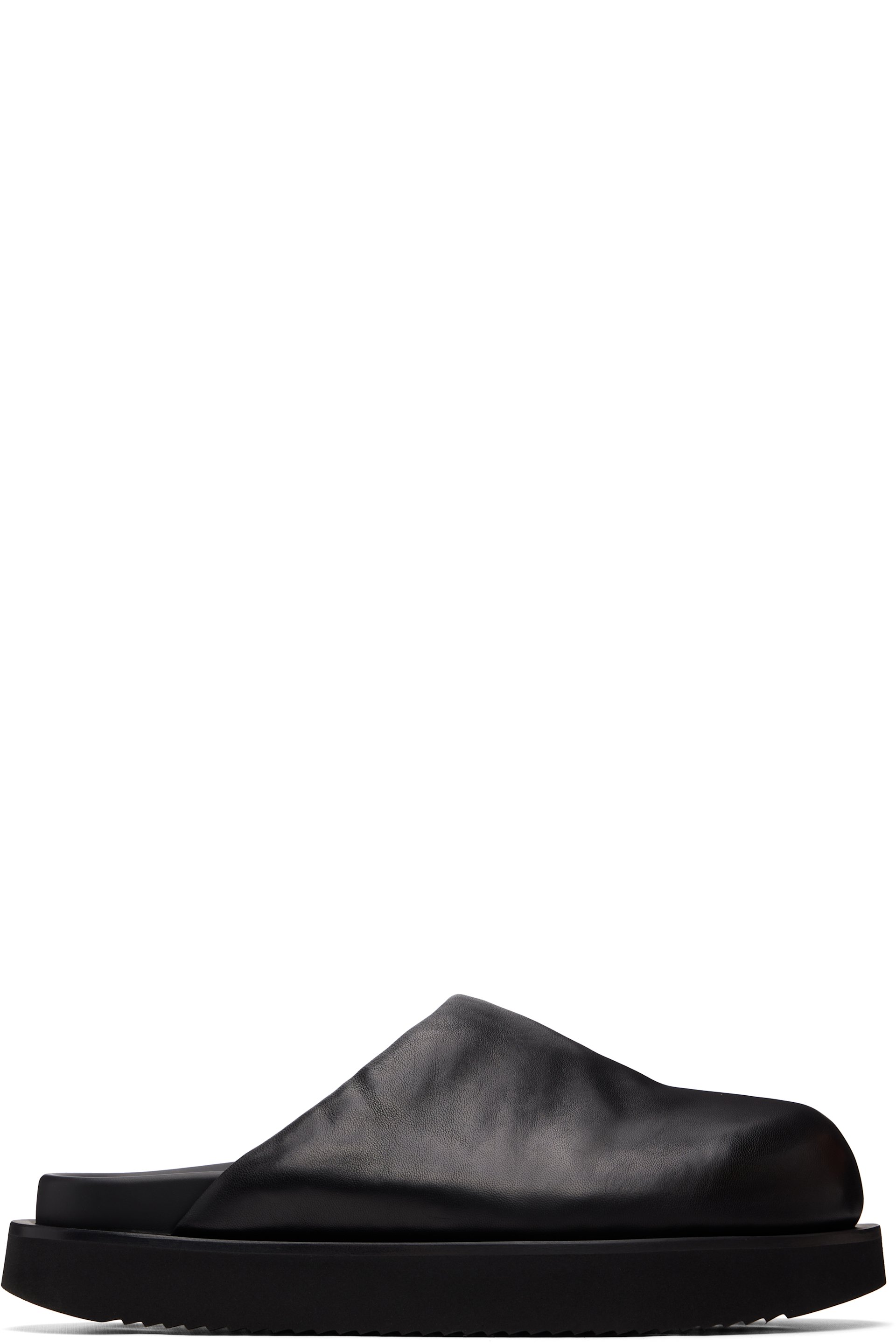 Rick Owens - Black Tower Padded Platform Slides