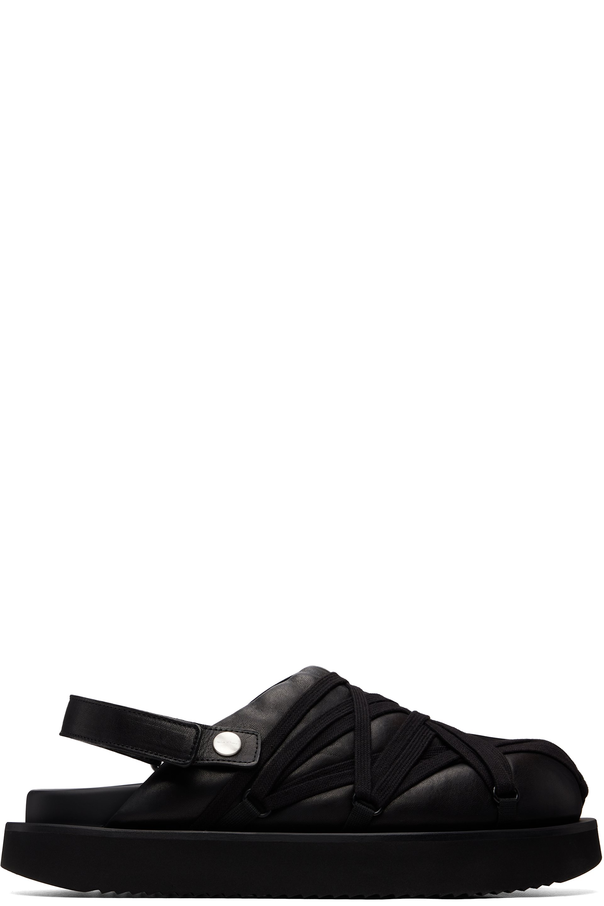 Rick Owens - Black Tower Megalace Padded Platform Loafers