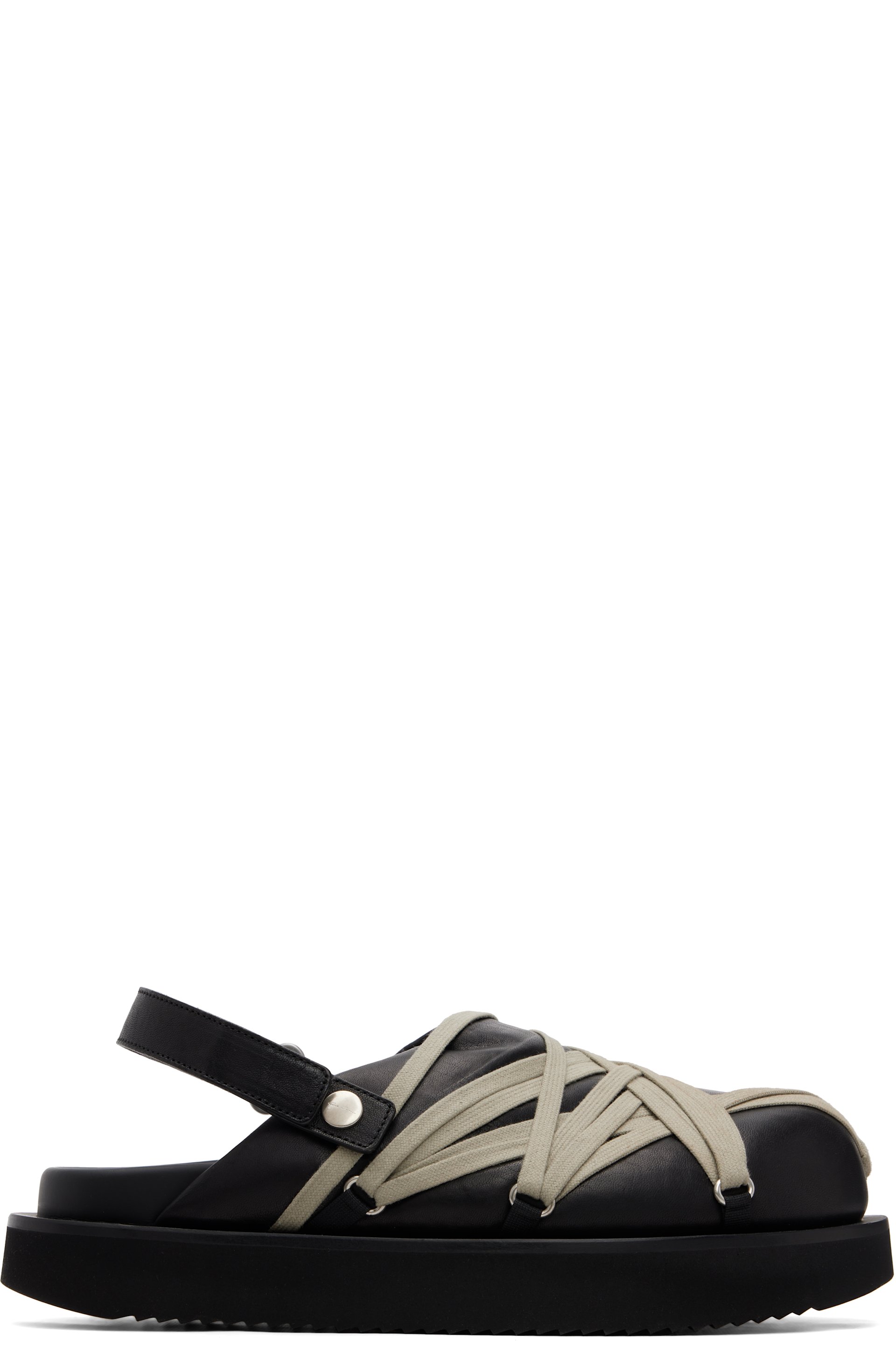 Rick Owens - Black Tower Padded Megalace Platform Loafers