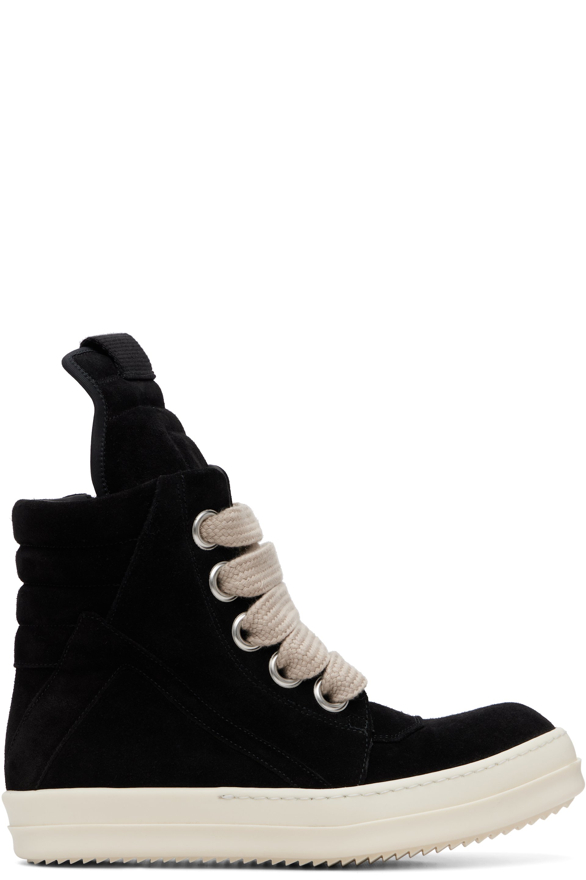 Rick Owens - Black Tower Jumbolaced Geobasket Sneakers