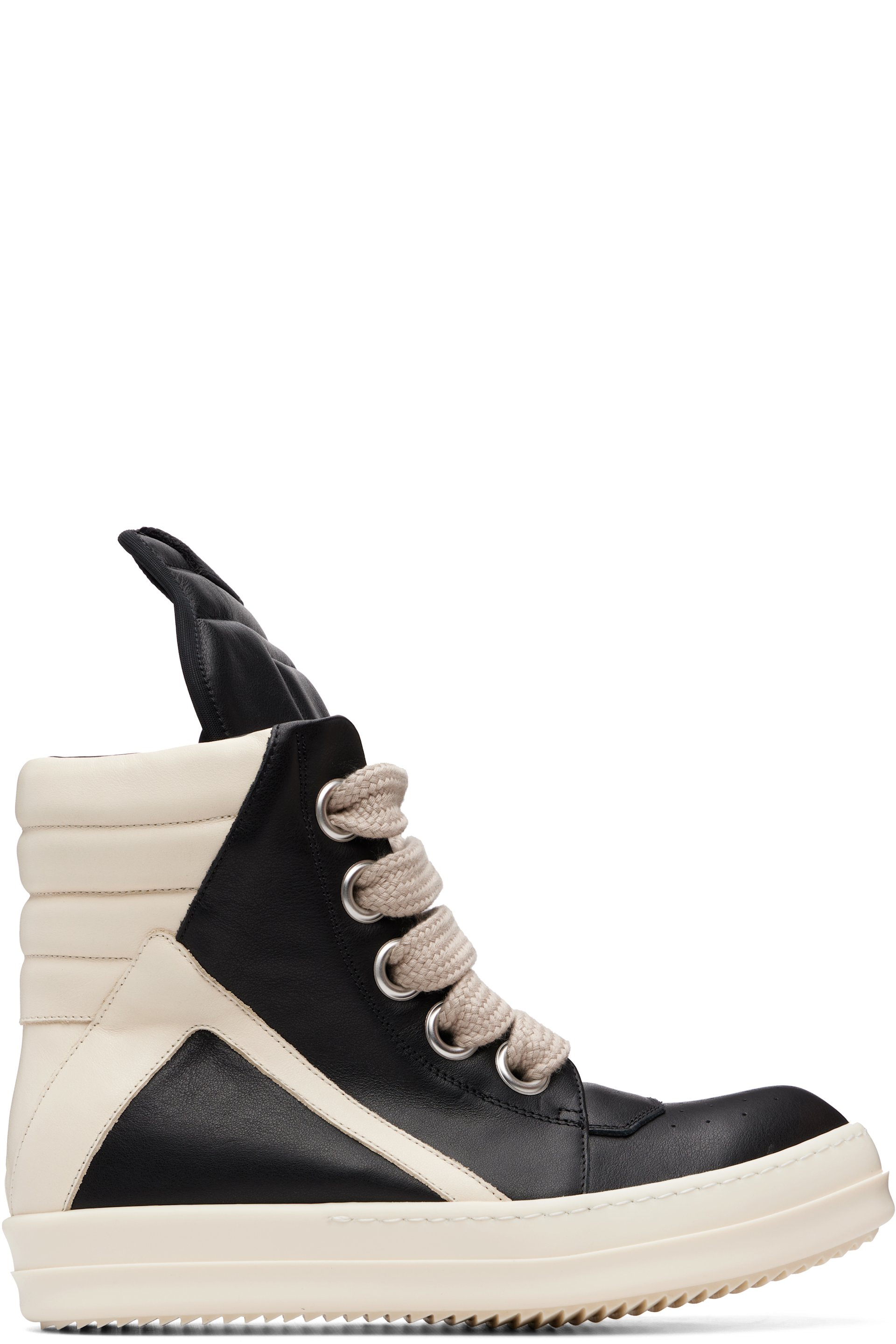 Rick Owens - Black Tower Jumbolaced Geobasket Sneakers