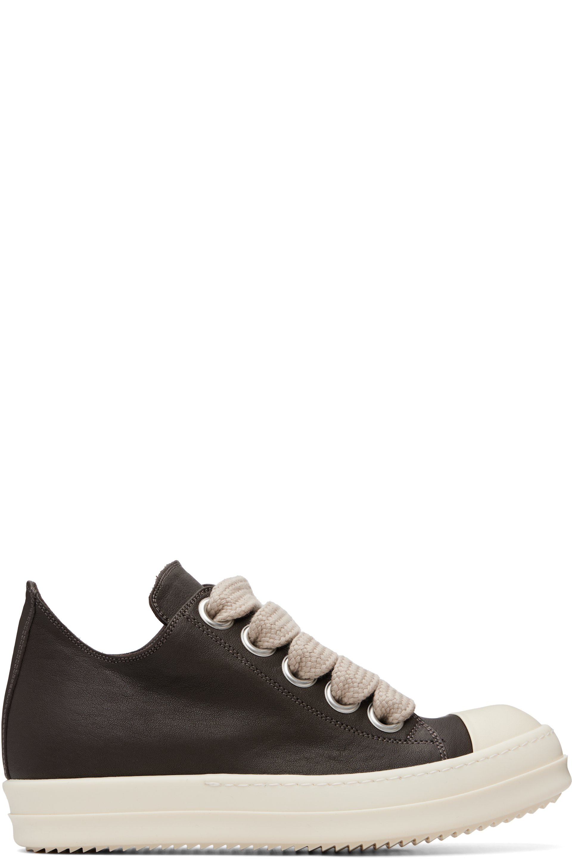 Rick Owens - Brown Temple Jumbolace Low Sneaks Sneakers
