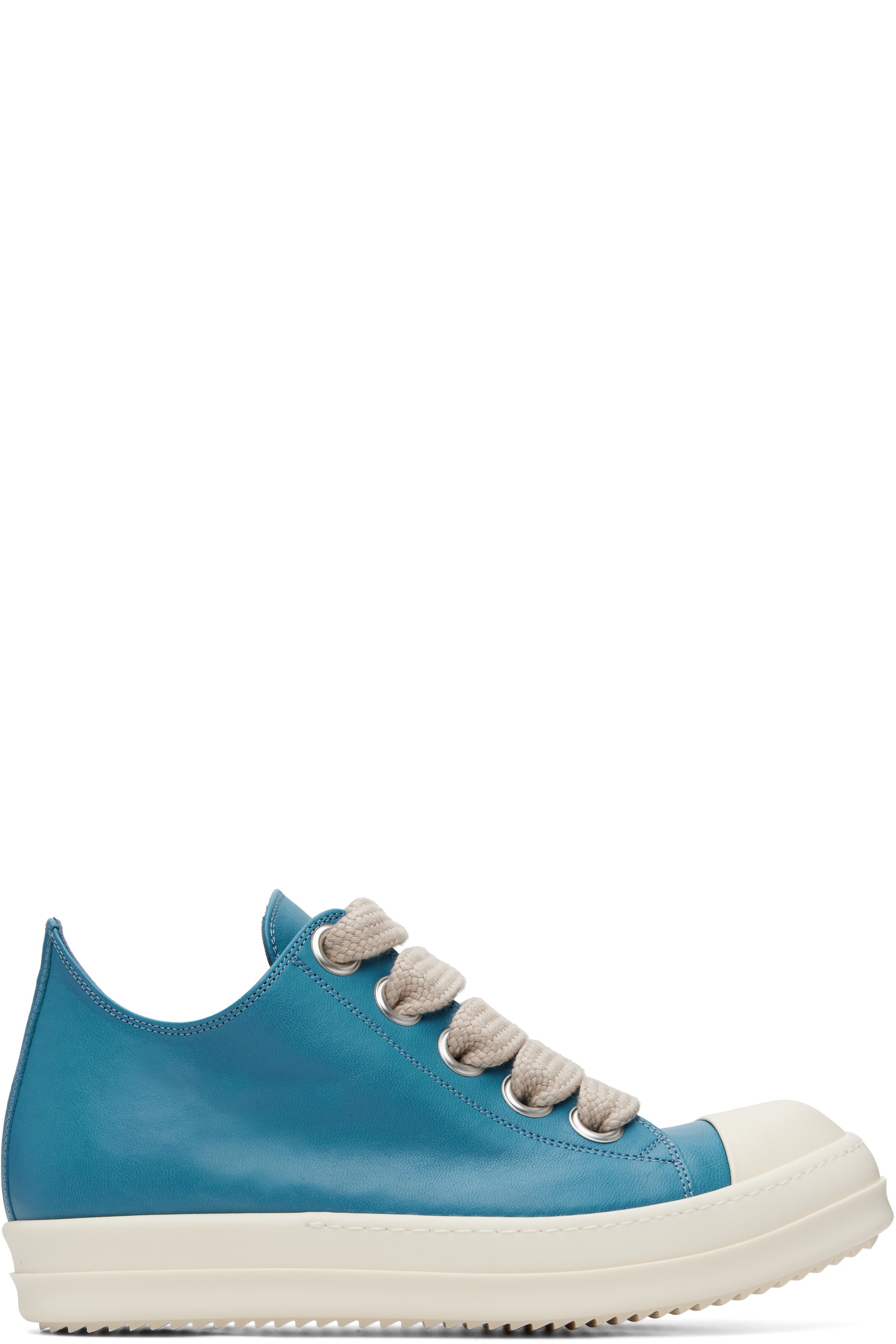 Rick Owens - Blue Temple Jumbolace Low Sneaks Sneakers