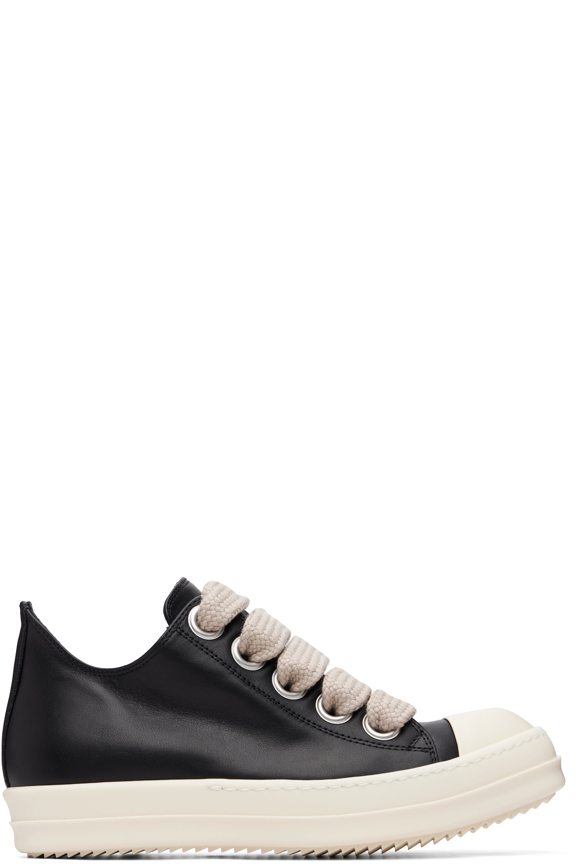 Rick Owens - Black Tower Jumbolaced Low Sneaks Sneakers