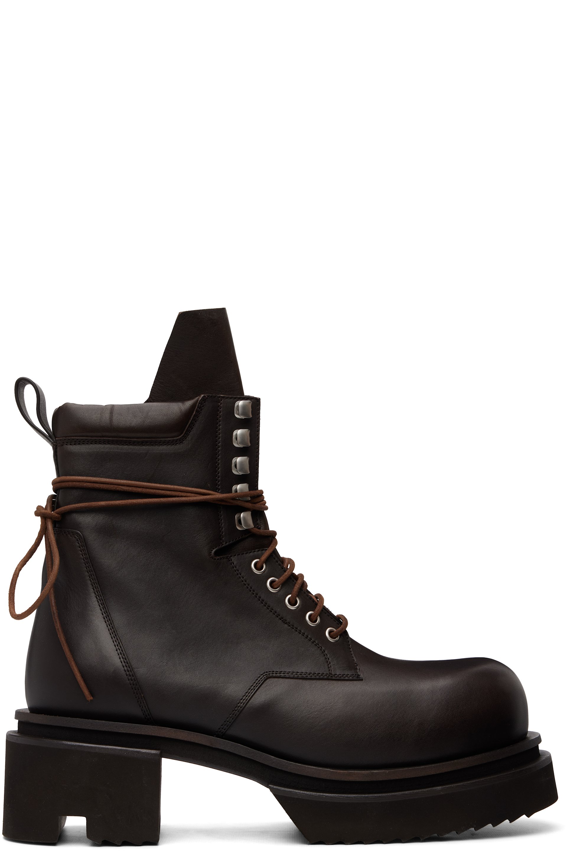 Rick Owens - Brown Tower Low Army Bogun Boots