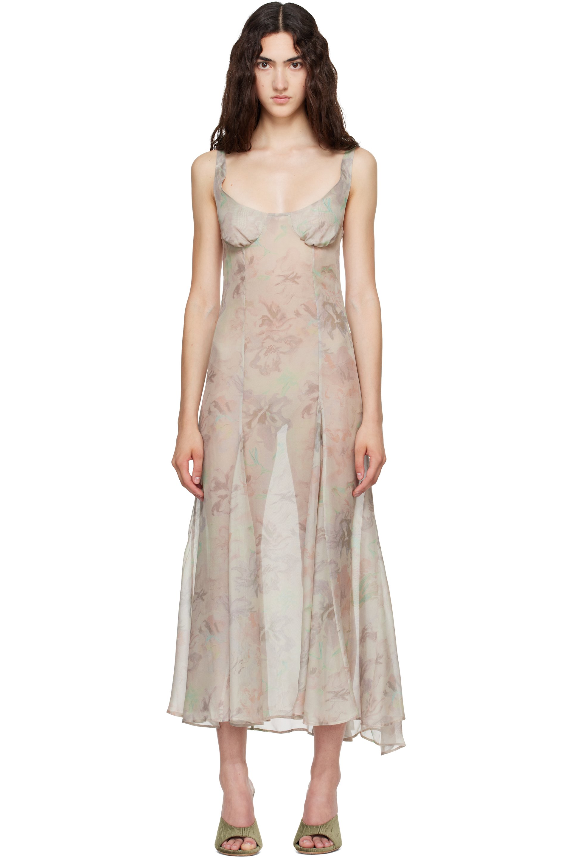 Collina Strada - Gray Pamela Slip Midi Dress