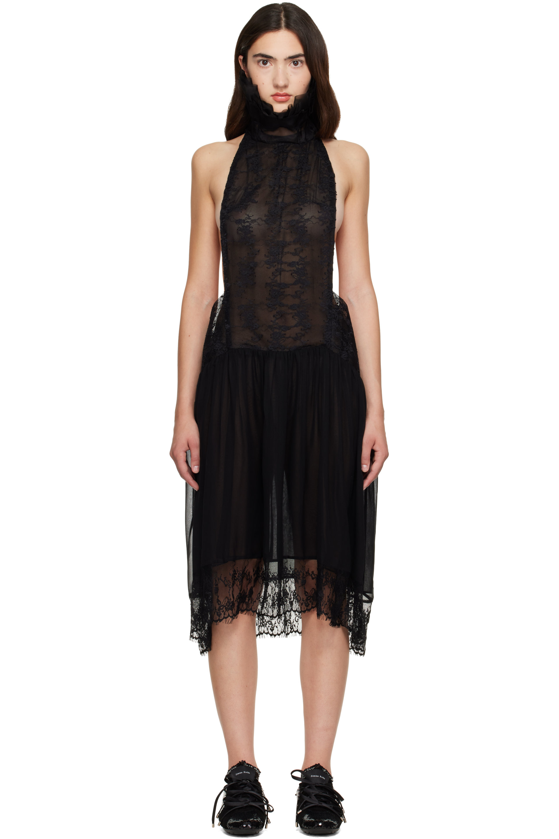 Collina Strada - Black Lestat Midi Dress
