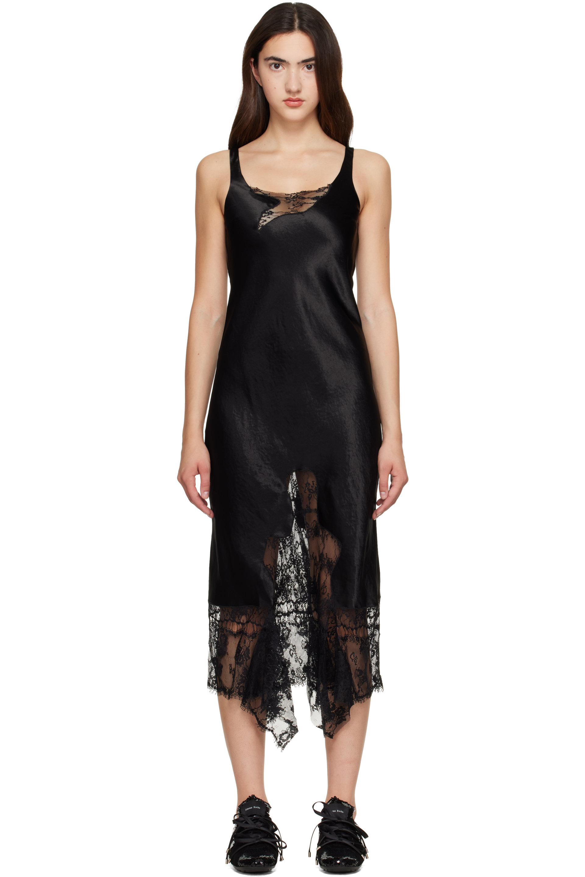 Collina Strada - Black Anemone Midi Dress