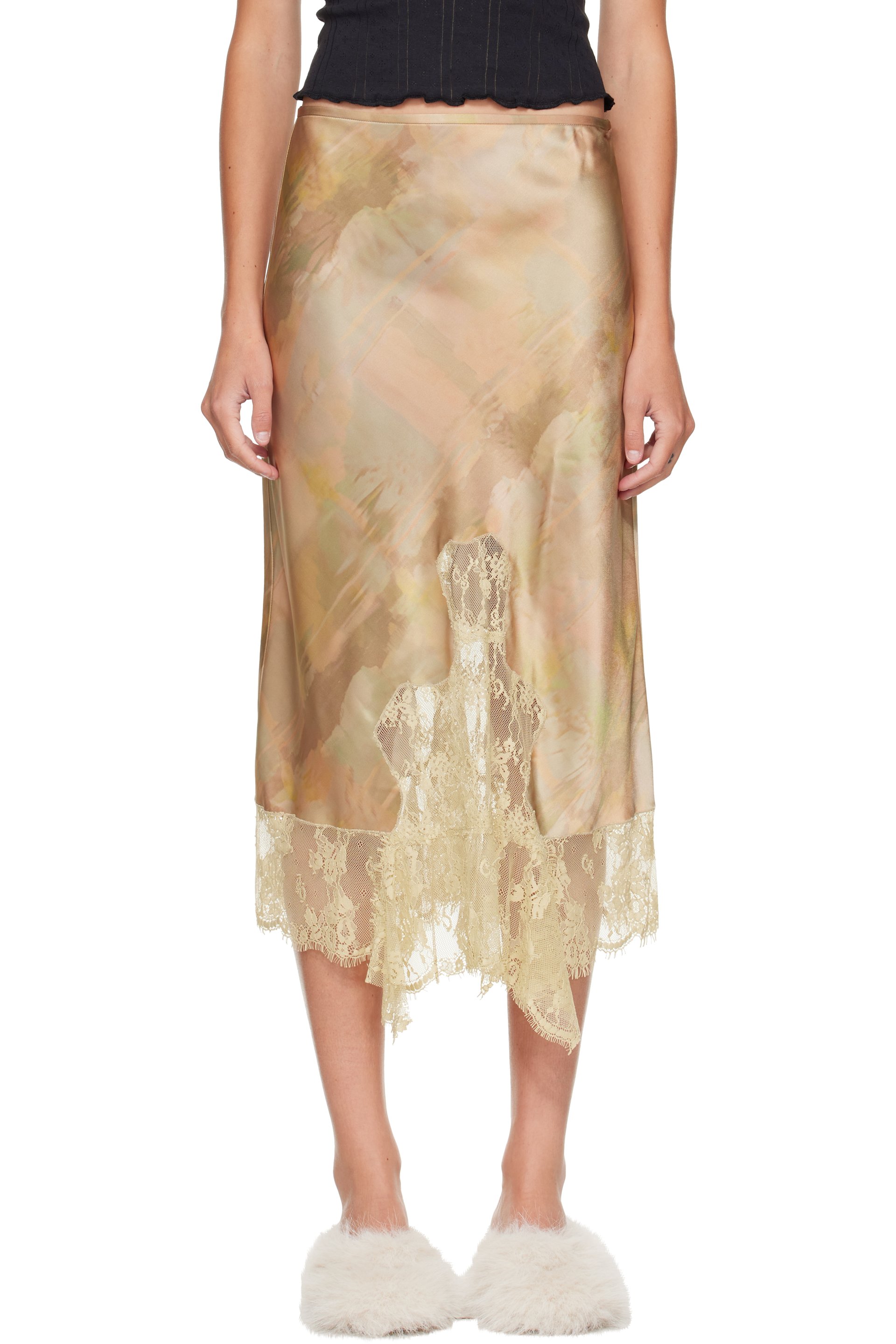 Collina Strada - Khaki Hiss Midi Skirt