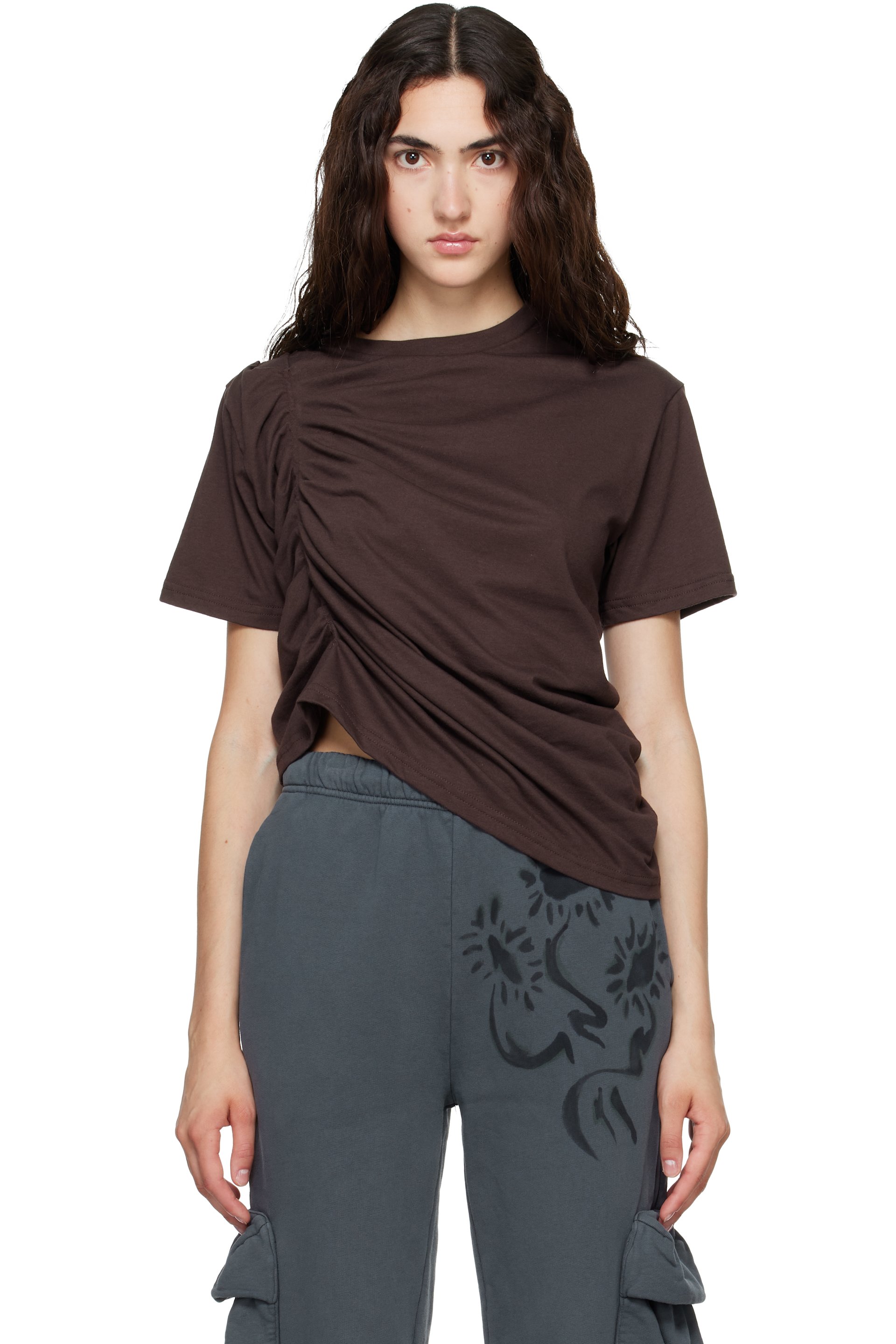 Collina Strada - Brown Amaryllis Duo T-shirt