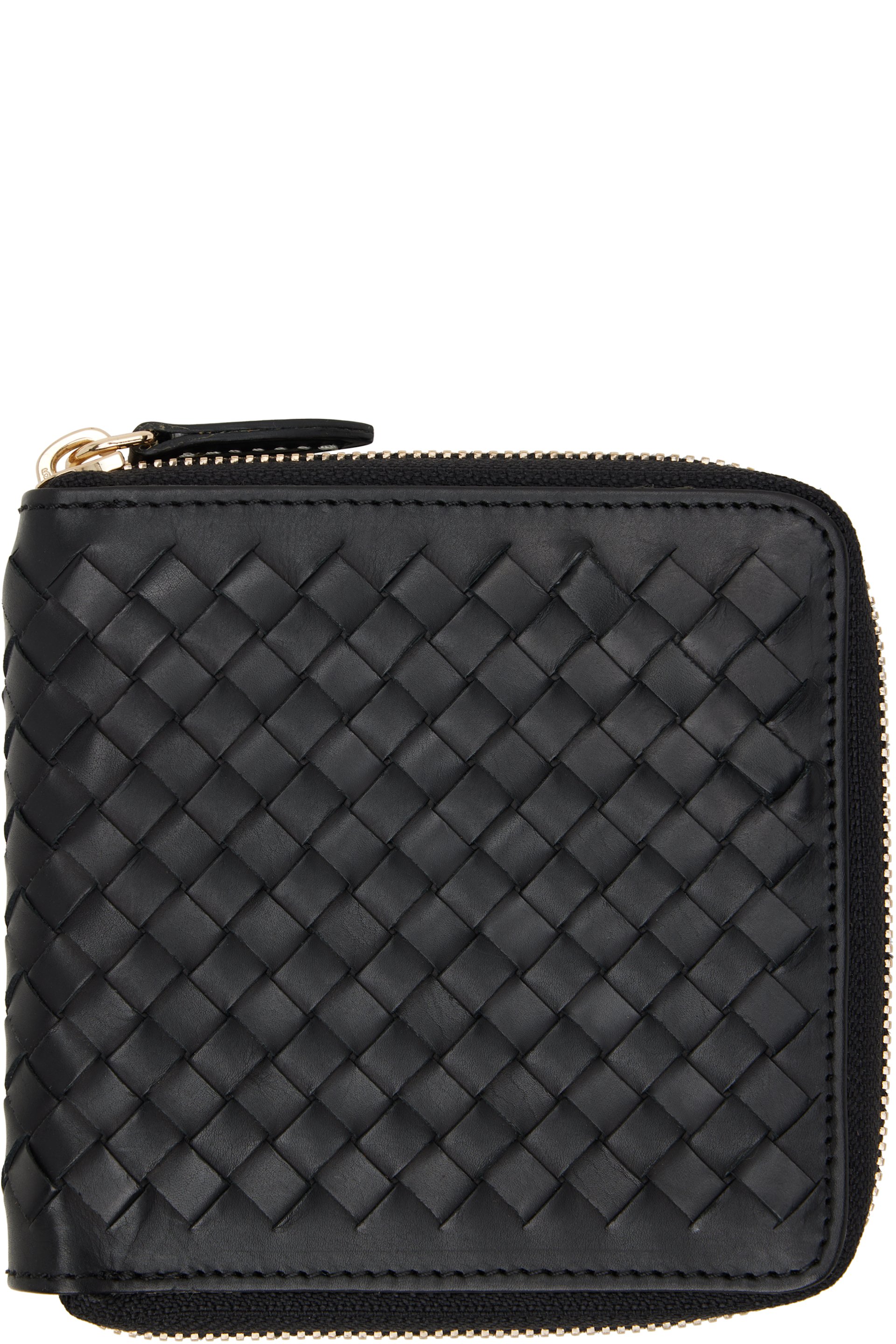 Dragon Diffusion - Black Interlaced Square Zip Around Wallet