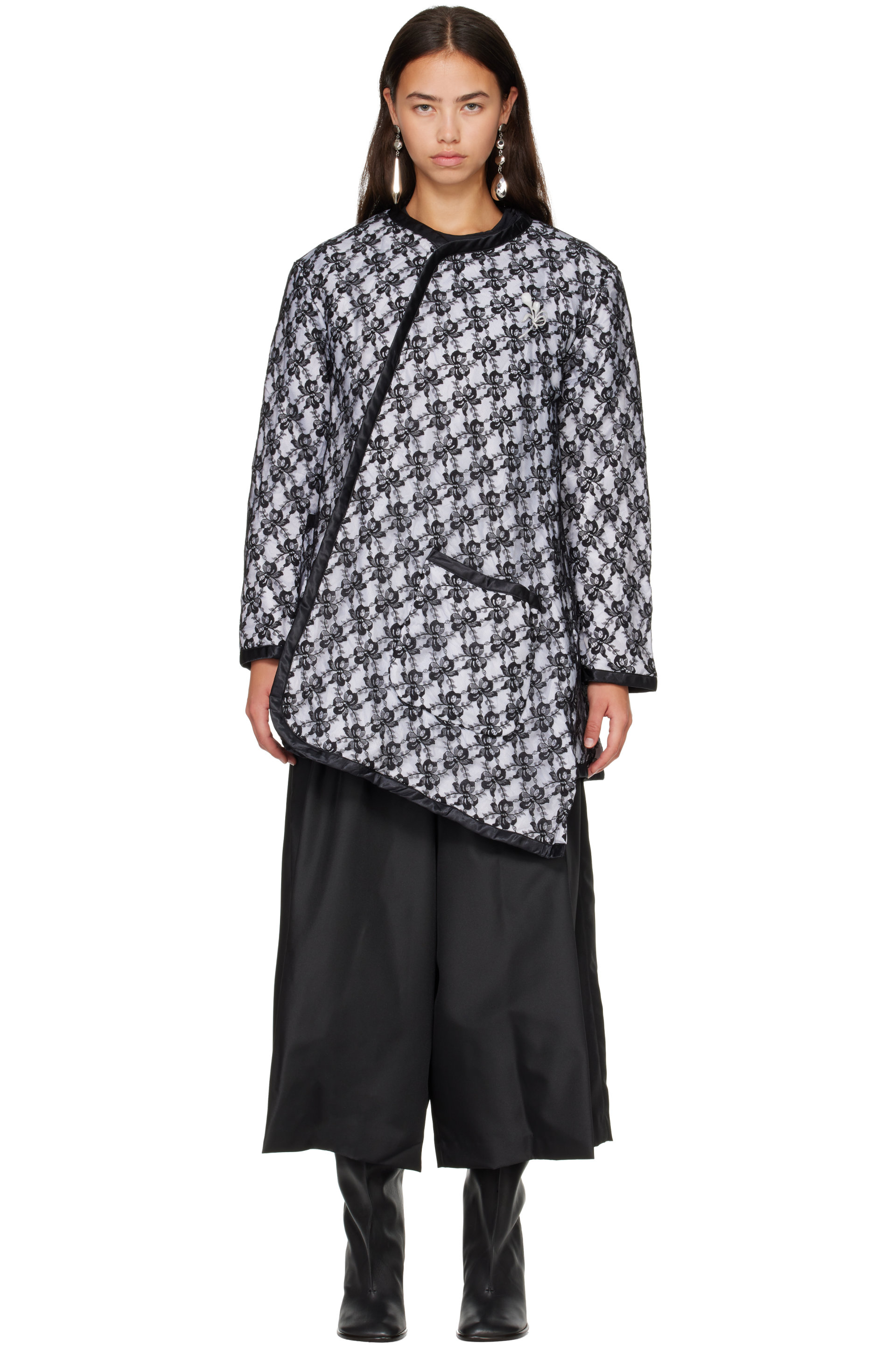 Comme des Garçons - Black & White Raschel Lace Jacket