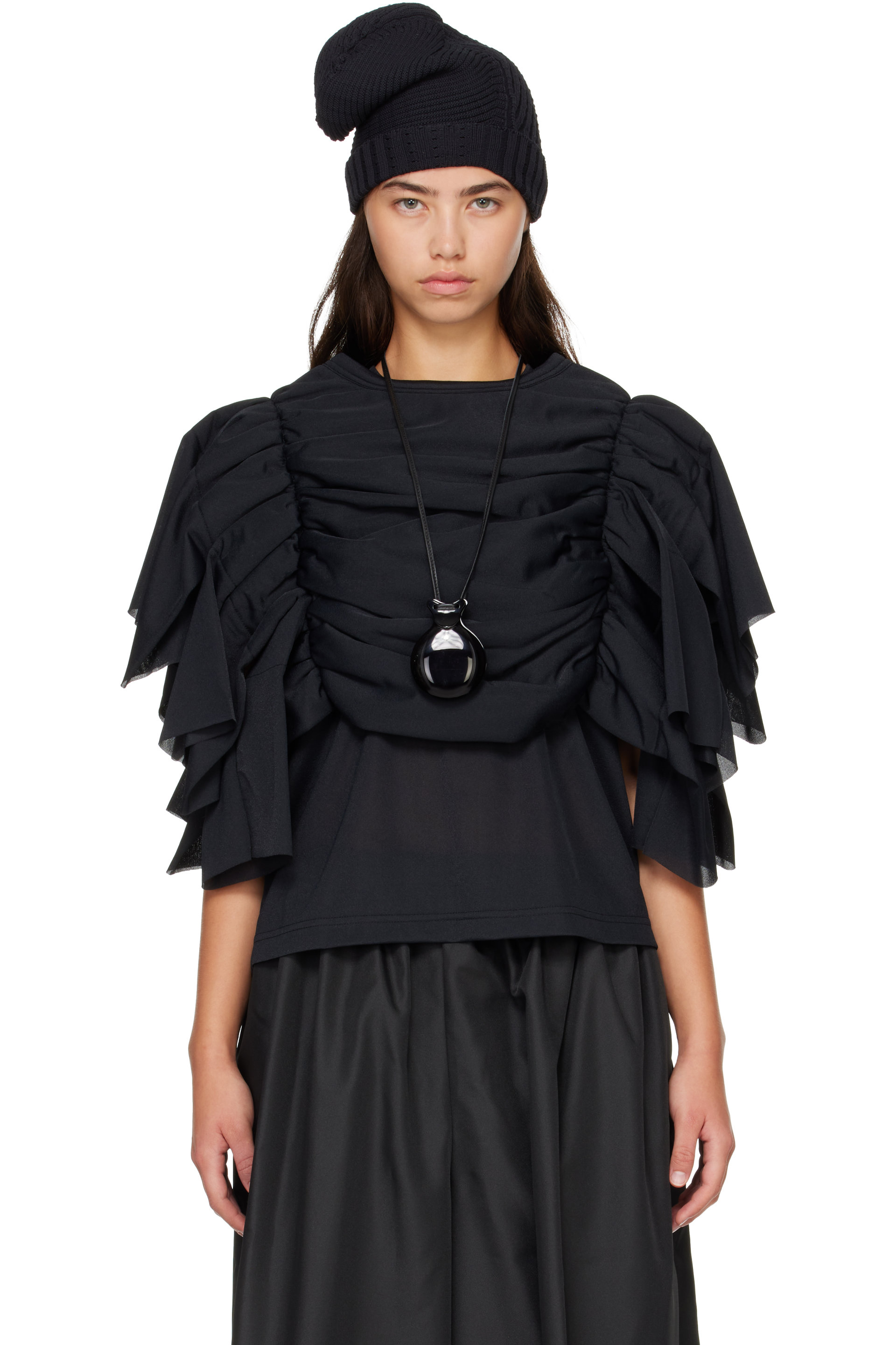 Comme des Garçons - Black Gathering Layered Shirt