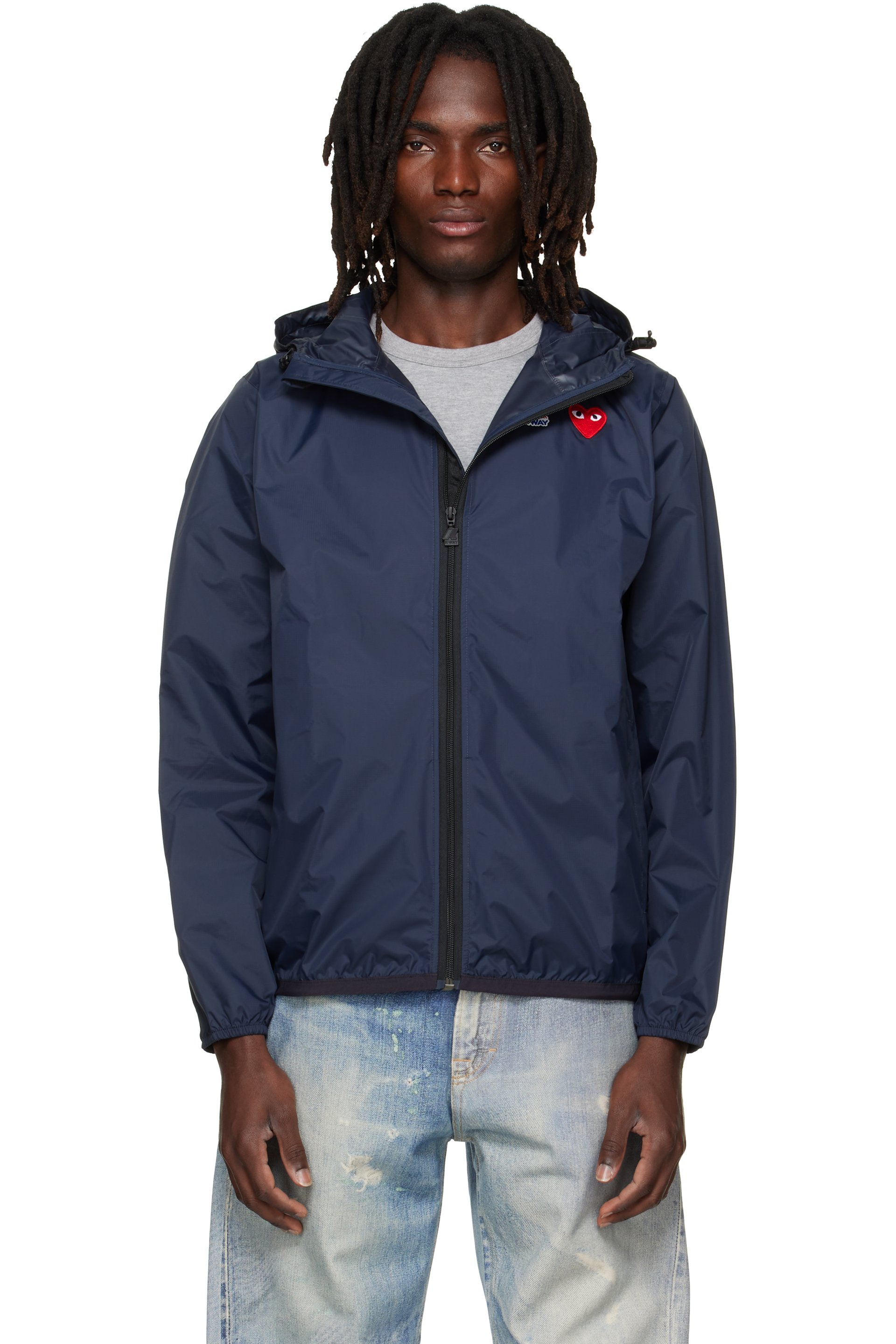 COMME des GARÇONS PLAY - Navy K-Way Edition Full Zip Jacket
