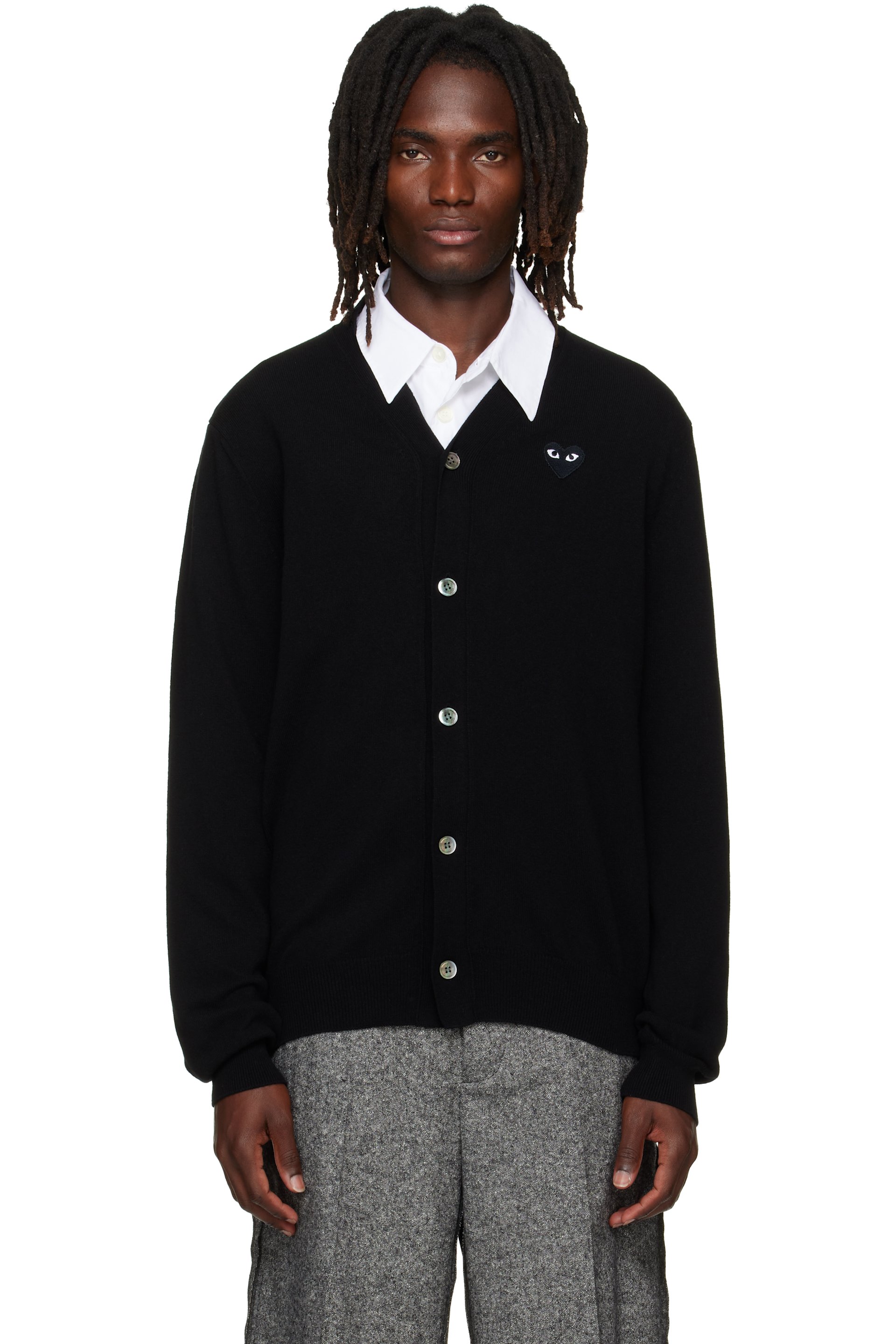 COMME des GARÇONS PLAY - Black Heart Emblem V-Neck Cardigan