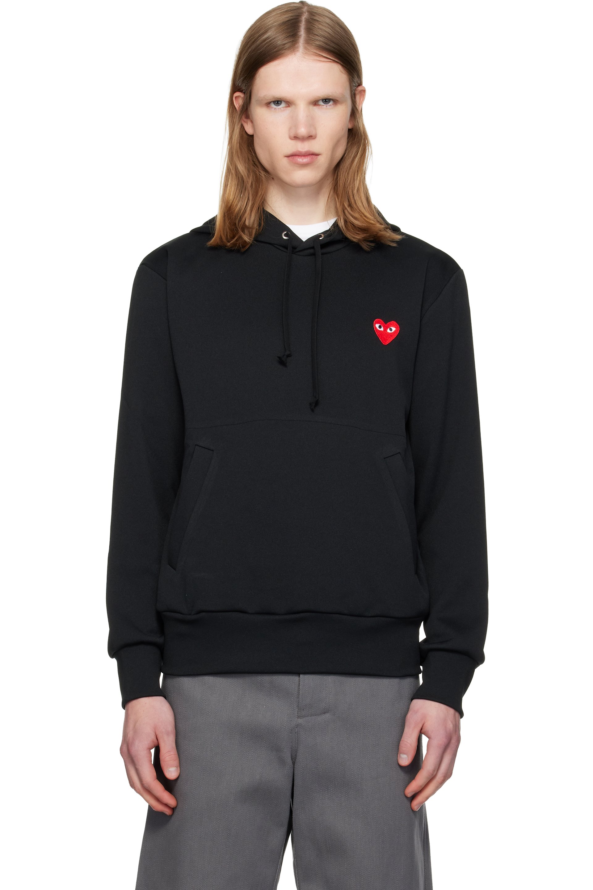 COMME des GARÇONS PLAY - Black 'Red Emblem Heart' Hoodie