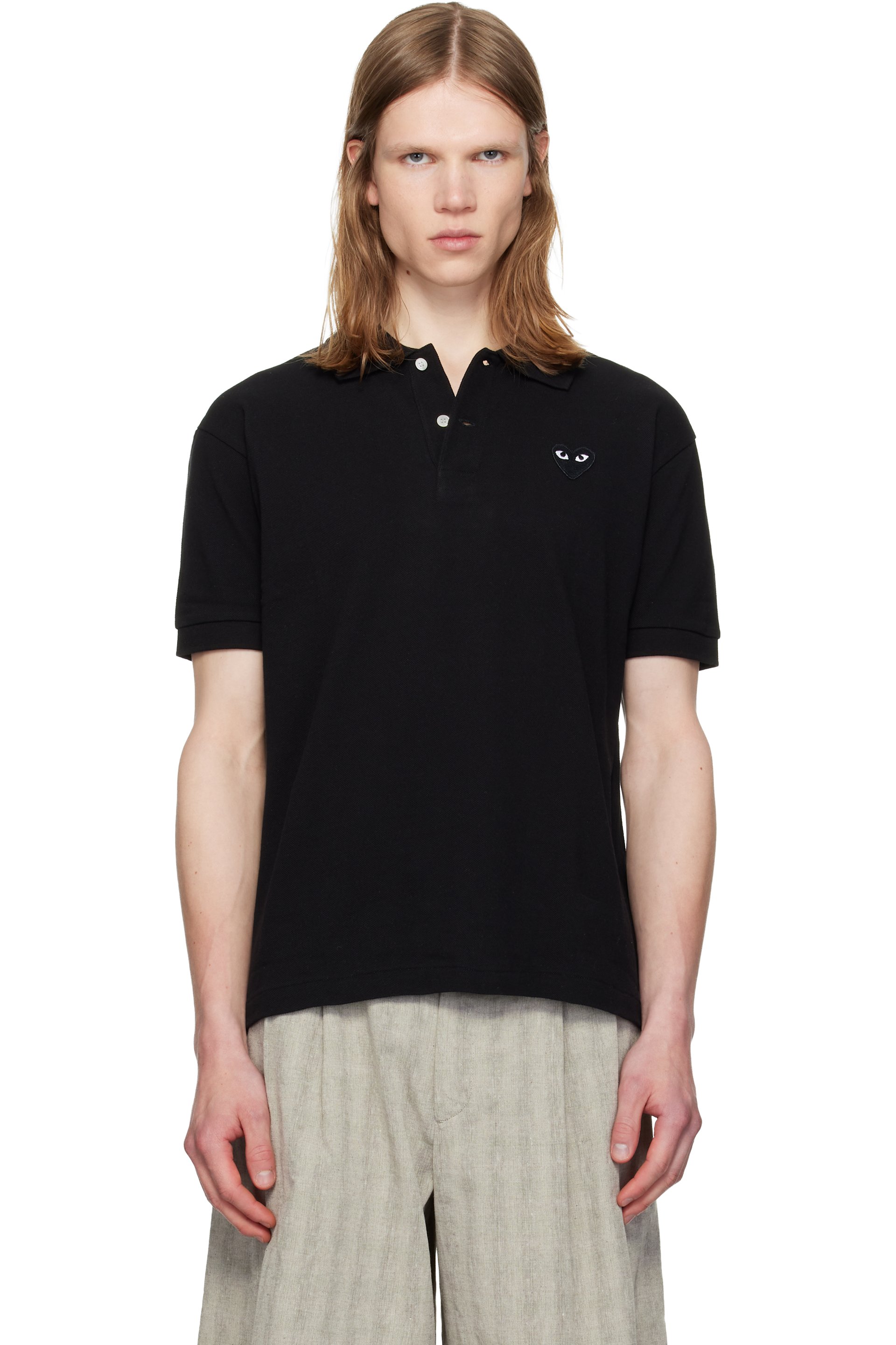 COMME des GARÇONS PLAY - Black Heart Emblem Polo