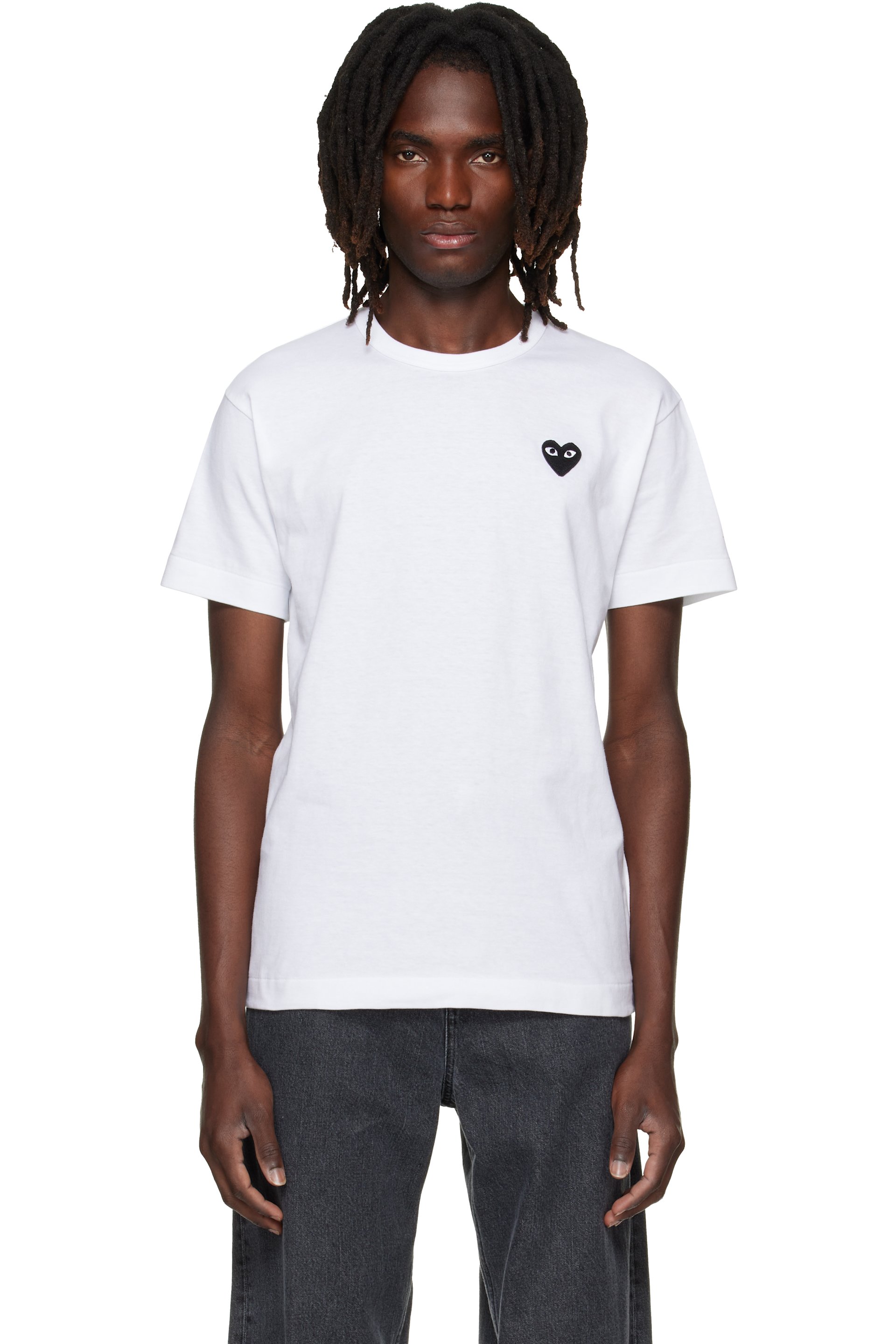 COMME des GARÇONS PLAY - White Heart Emblem T-shirt