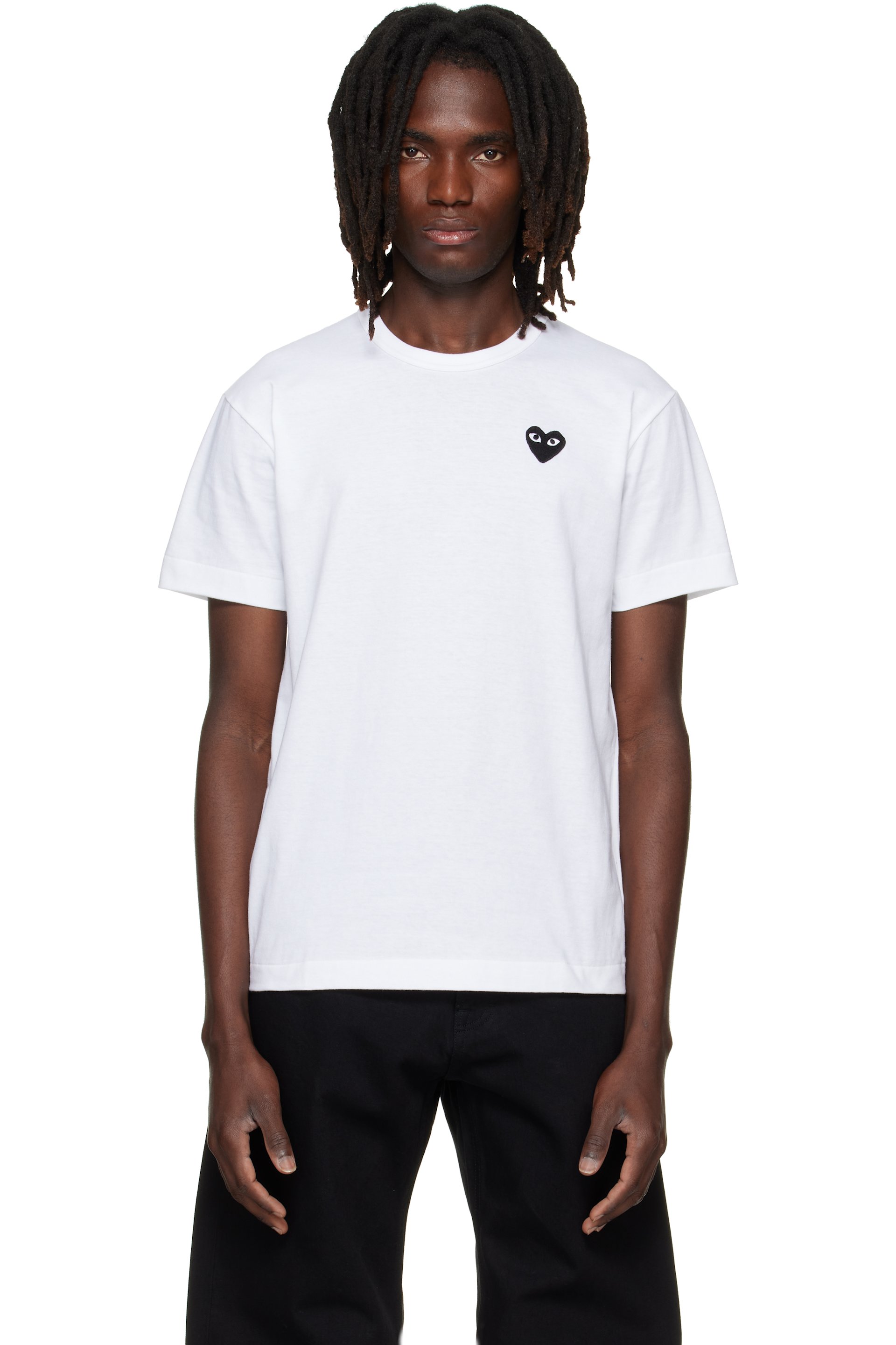 COMME des GARÇONS PLAY - White Heart Emblem T-shirt