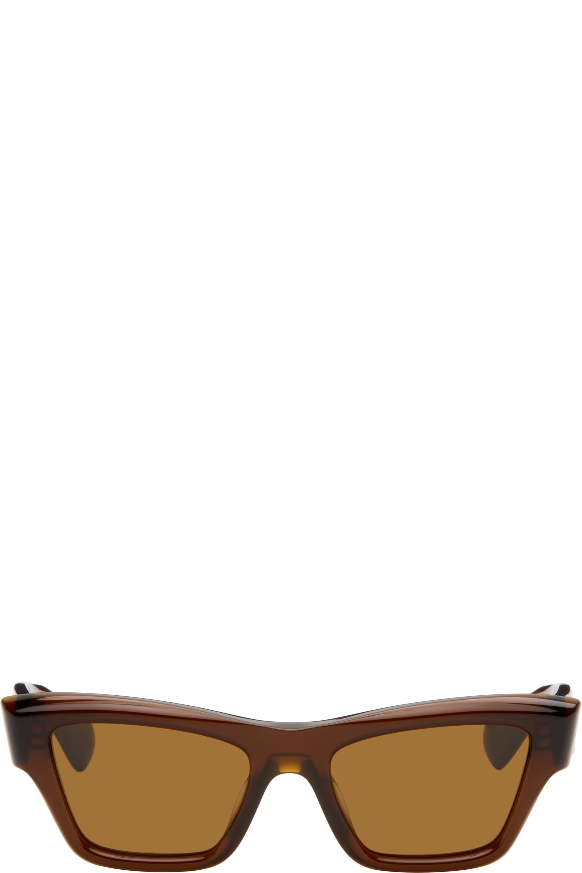 Jil Sander - Lunettes de soleil œil-de-chat 3 brunes édition Oliver Peoples