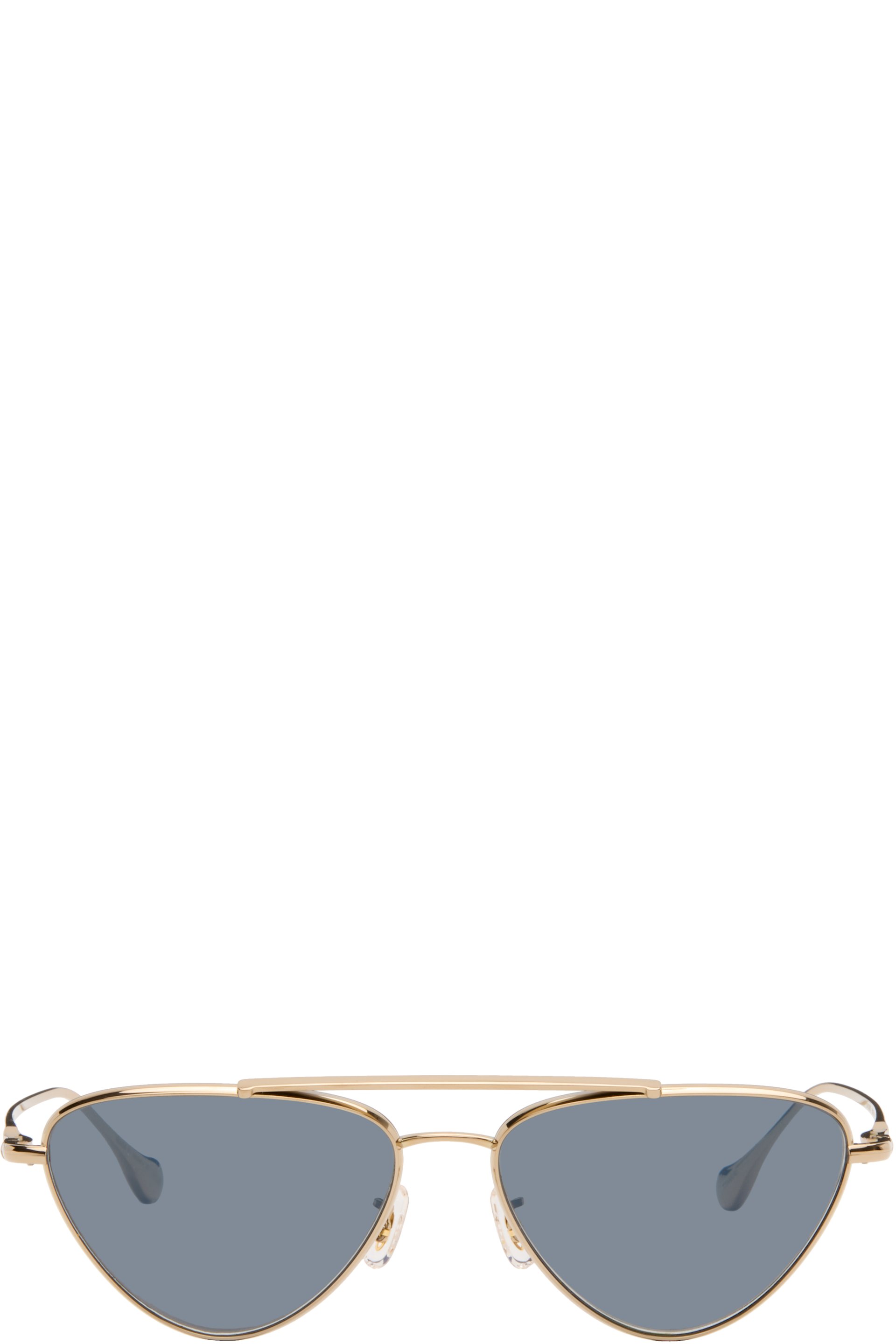 Jil Sander - Lunettes de soleil aviateur 1 dorées édition Oliver Peoples