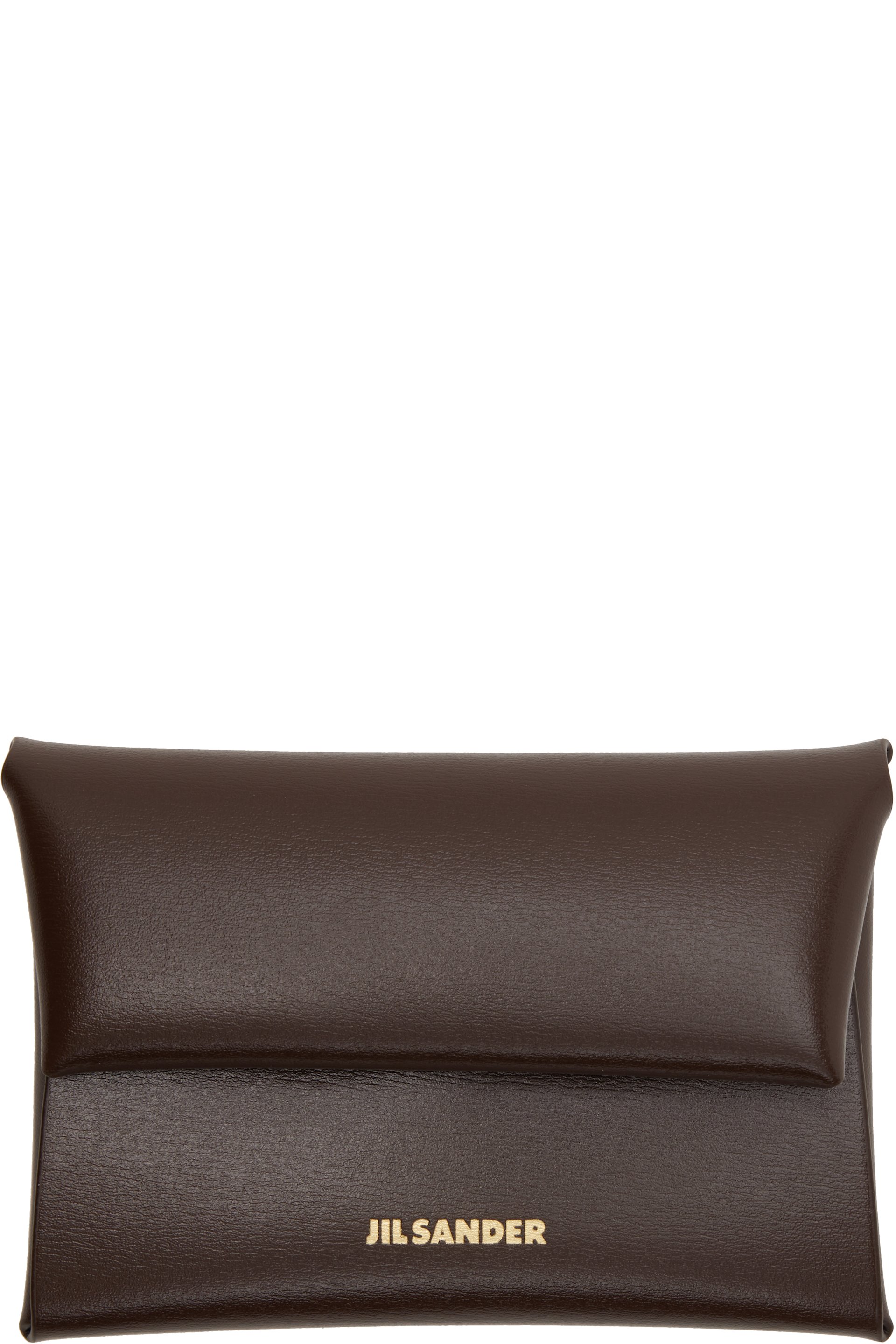 Jil Sander - Brown Folded Coin Pouch