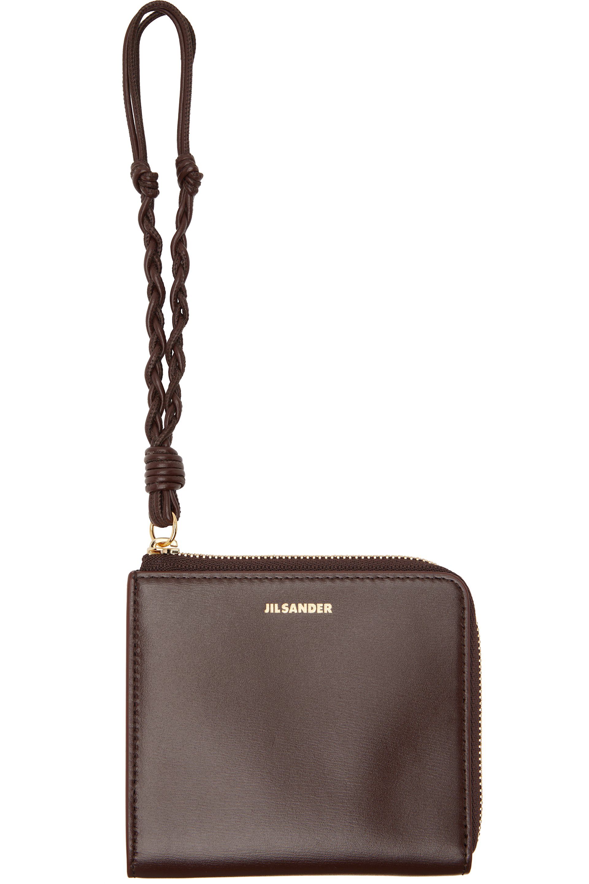 Jil Sander - Brown Tangle Card Holder