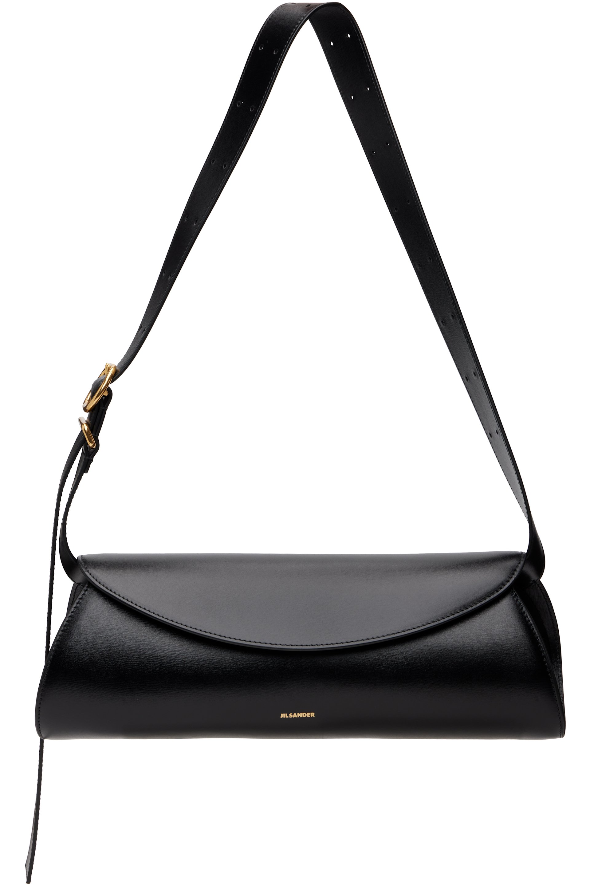 Jil Sander - Grand sac noir boucle Cannolo
