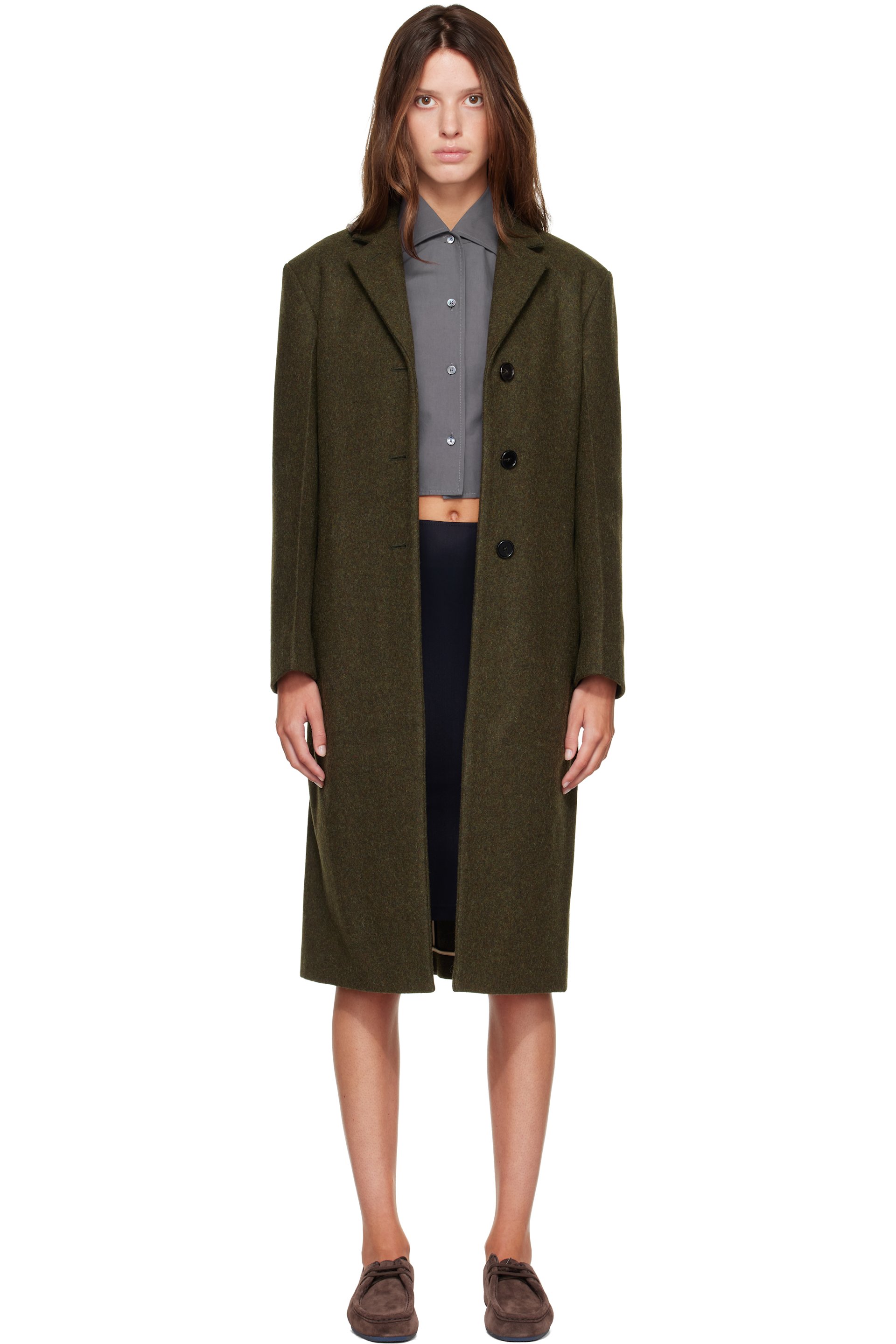 Jil Sander - Khaki Loden Wool Coat