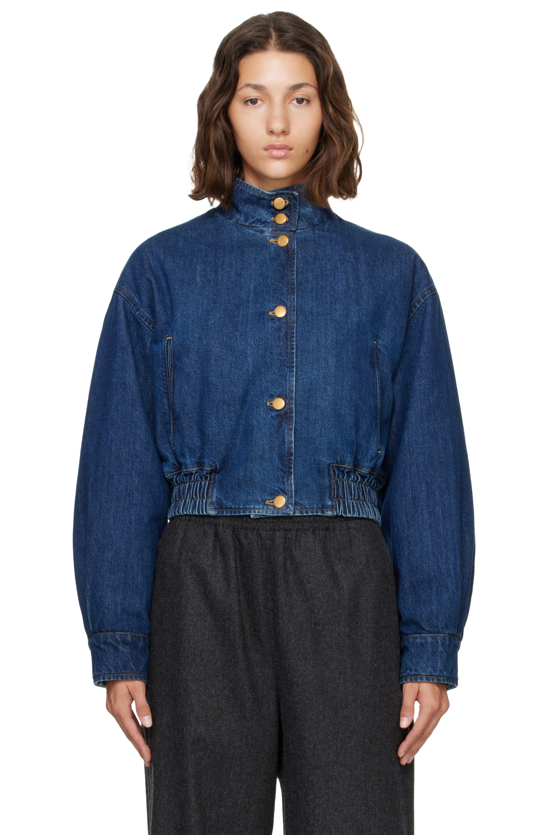 Jil Sander - Blue Denim Padded Blouson Jacket