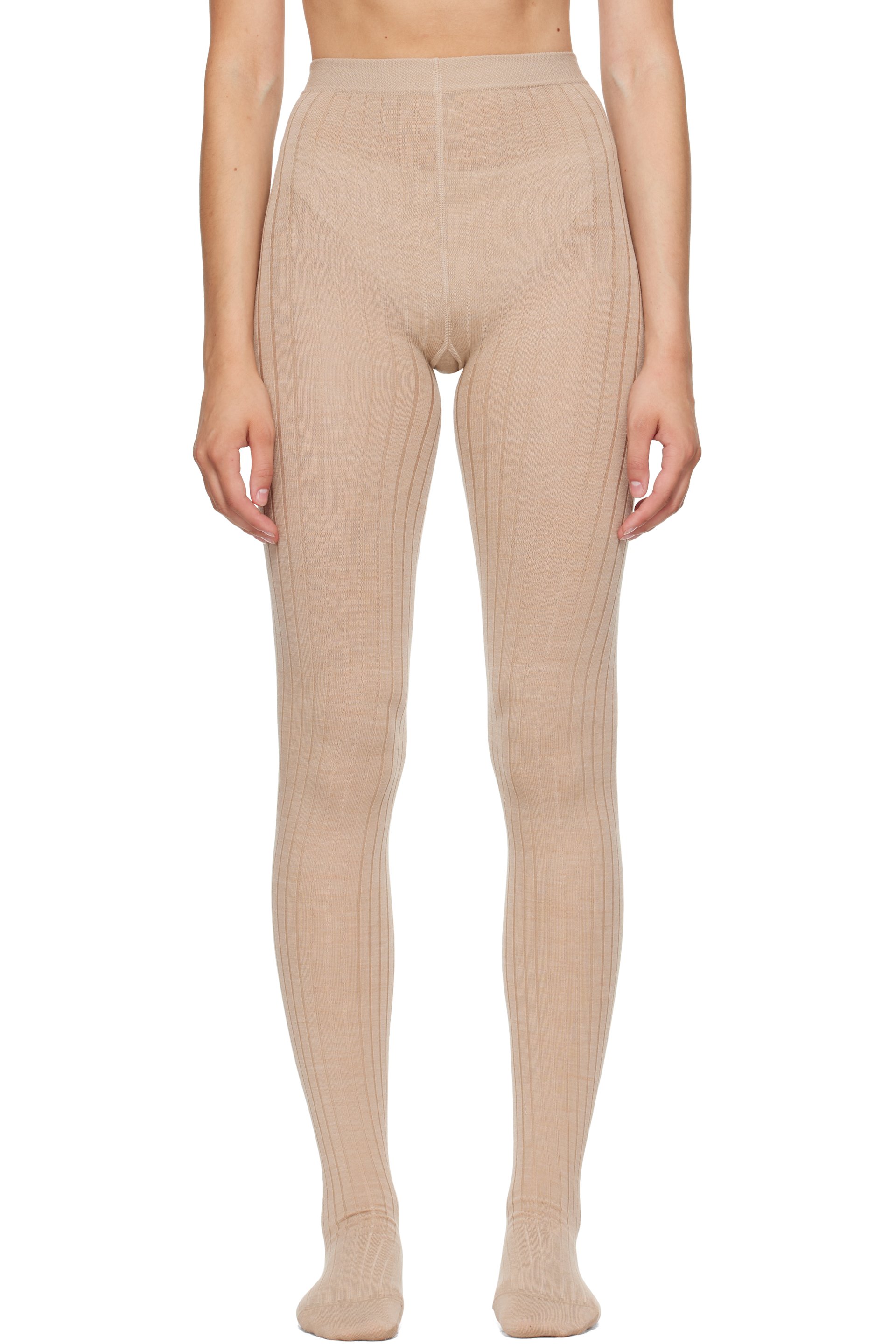 Jil Sander - Beige Wool Blend Tights