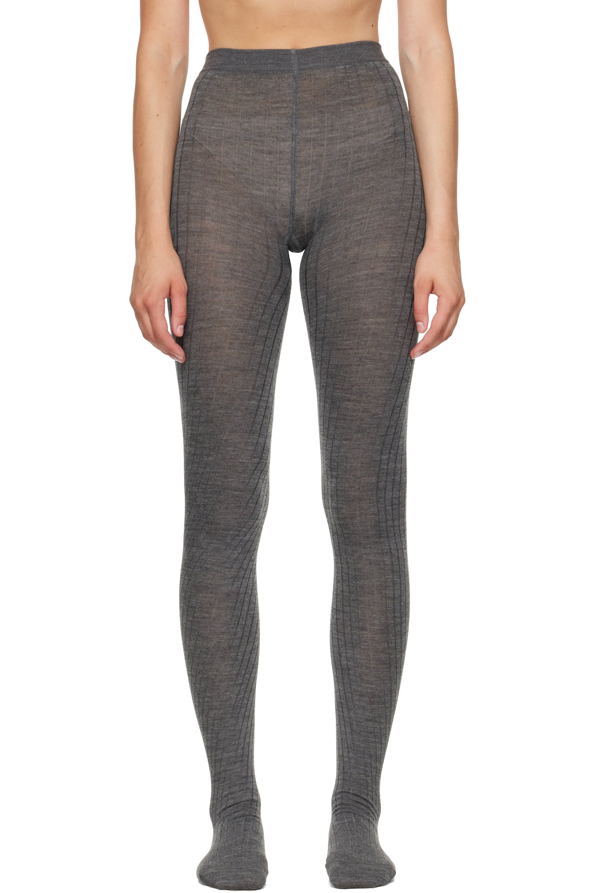 Jil Sander - Gray Wool Blend Tights