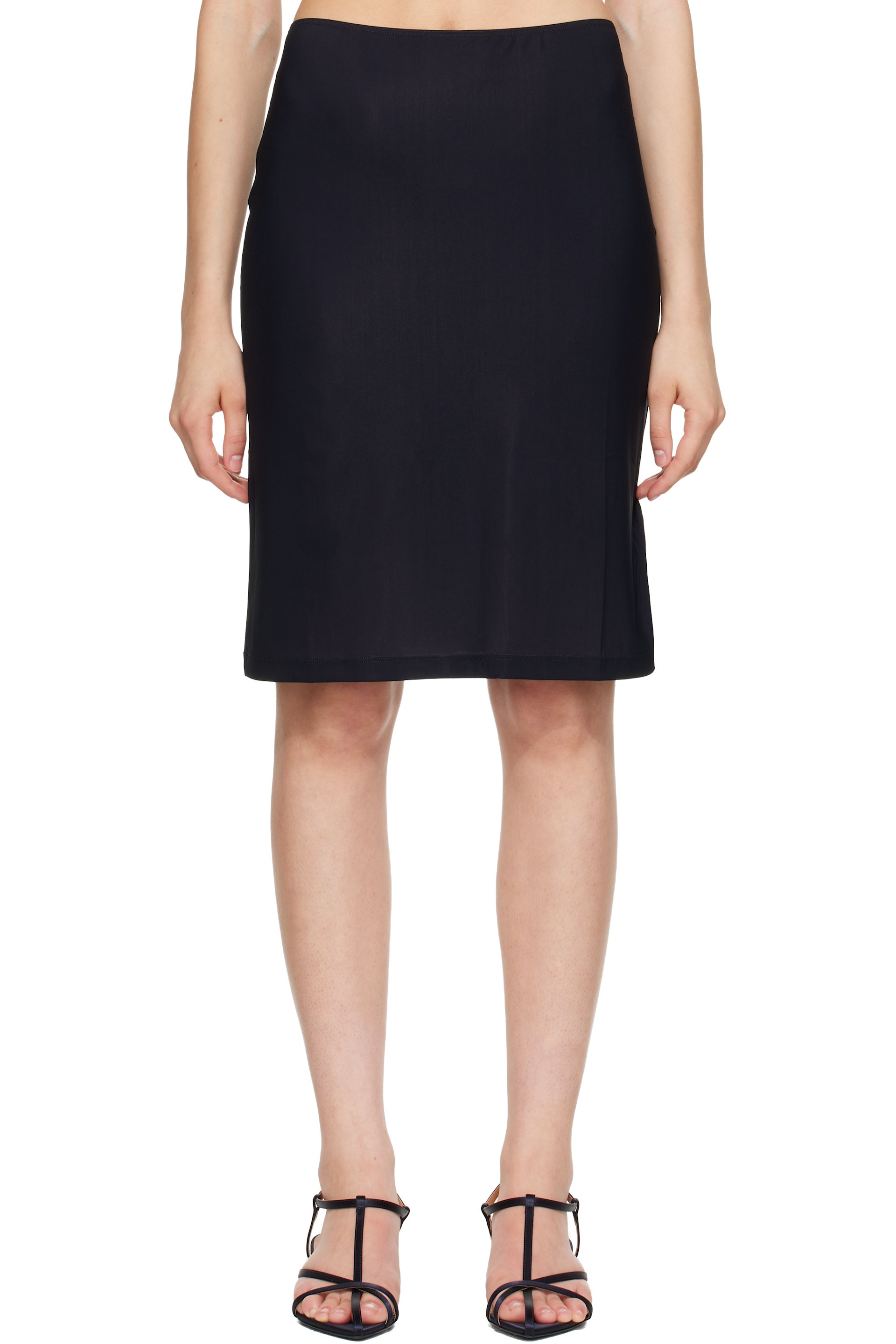 Jil Sander - 黑色 Jersey Under 半身裙