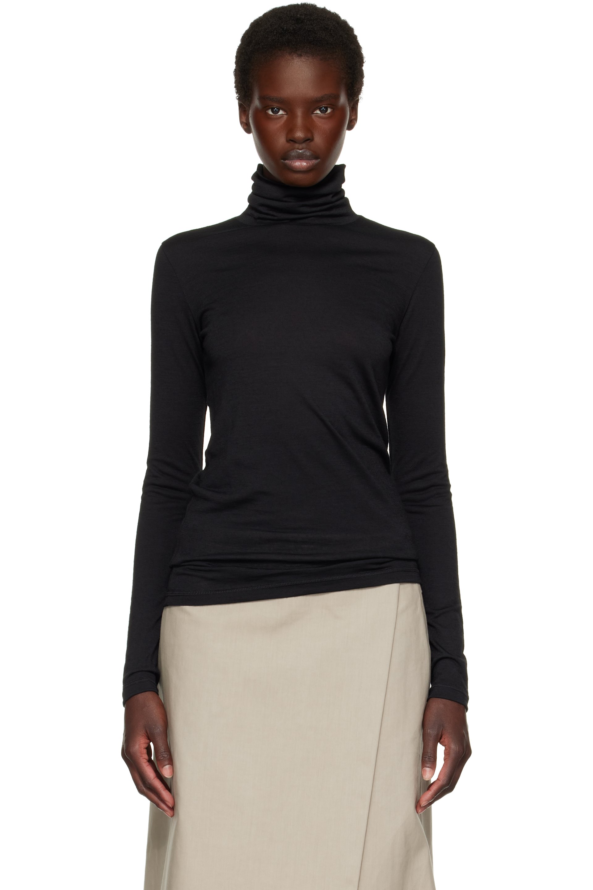 Jil Sander - Black Wool Turtleneck