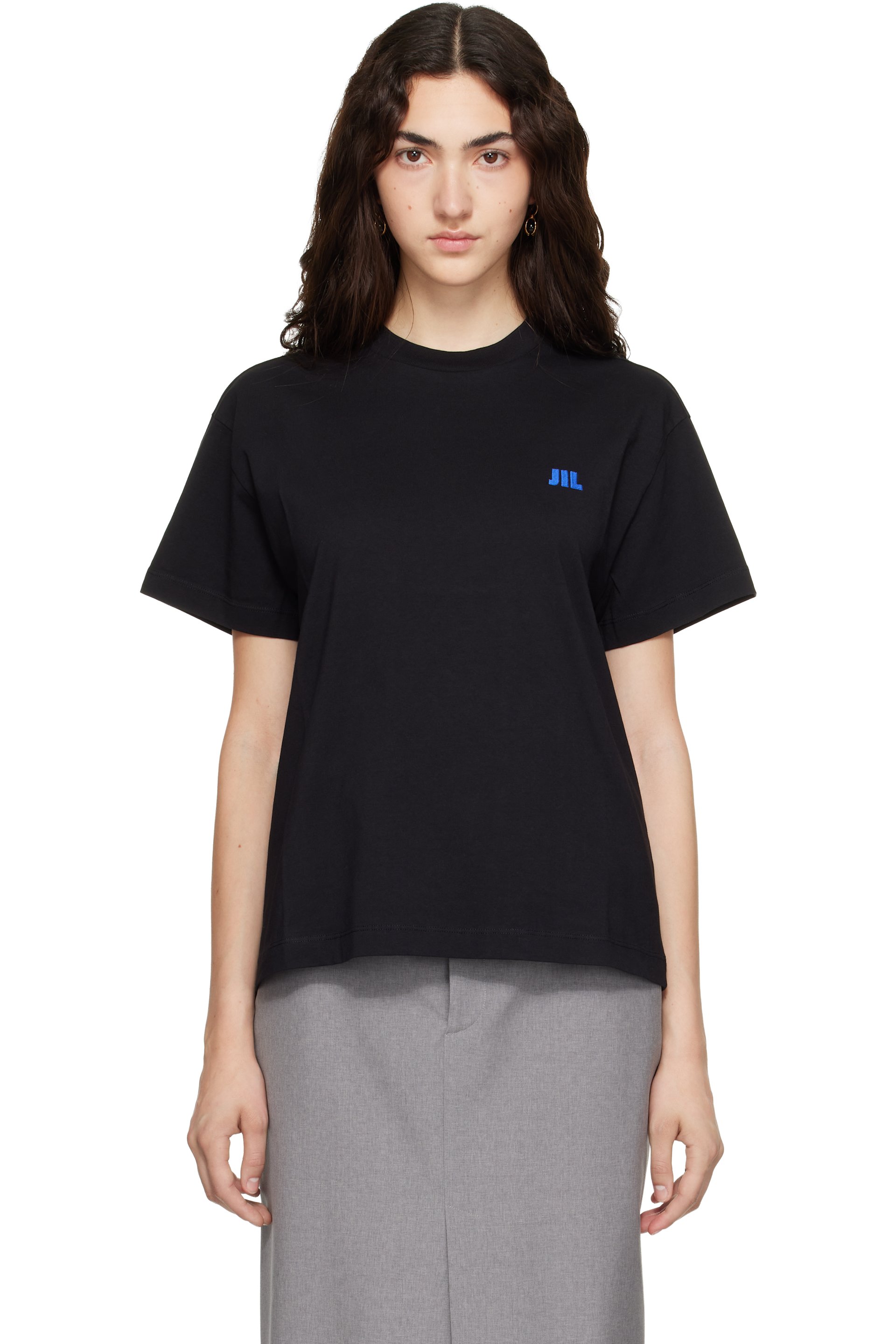 Jil Sander - 黑色 Cotton Crew-Neck T 恤