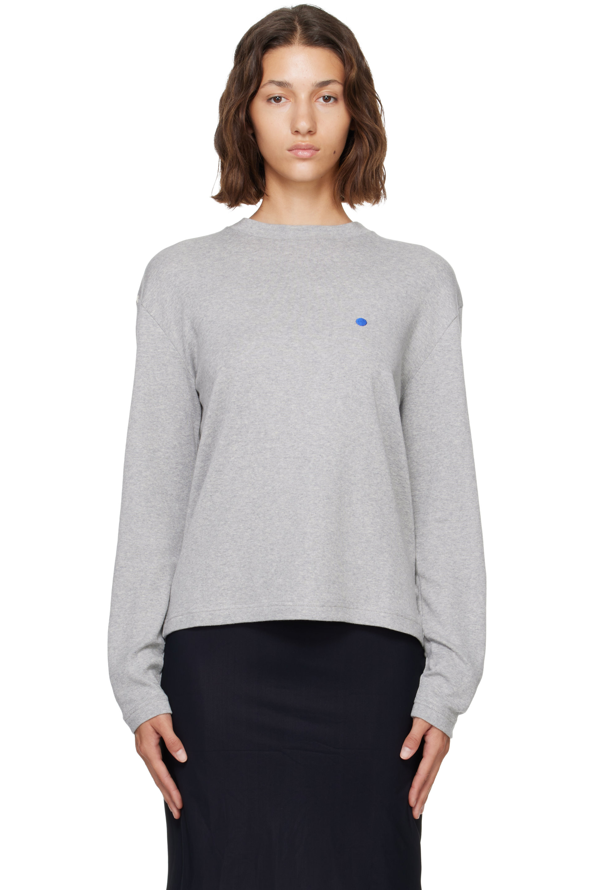 Jil Sander - Gray Cotton Cashmere T-shirt