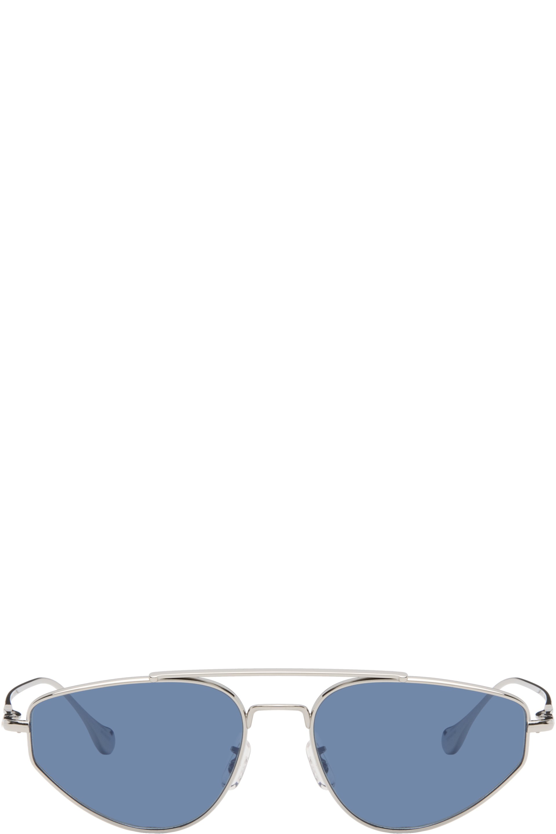 Jil Sander - Silver Oliver Peoples 'Edition 5' Aviator Sunglasses