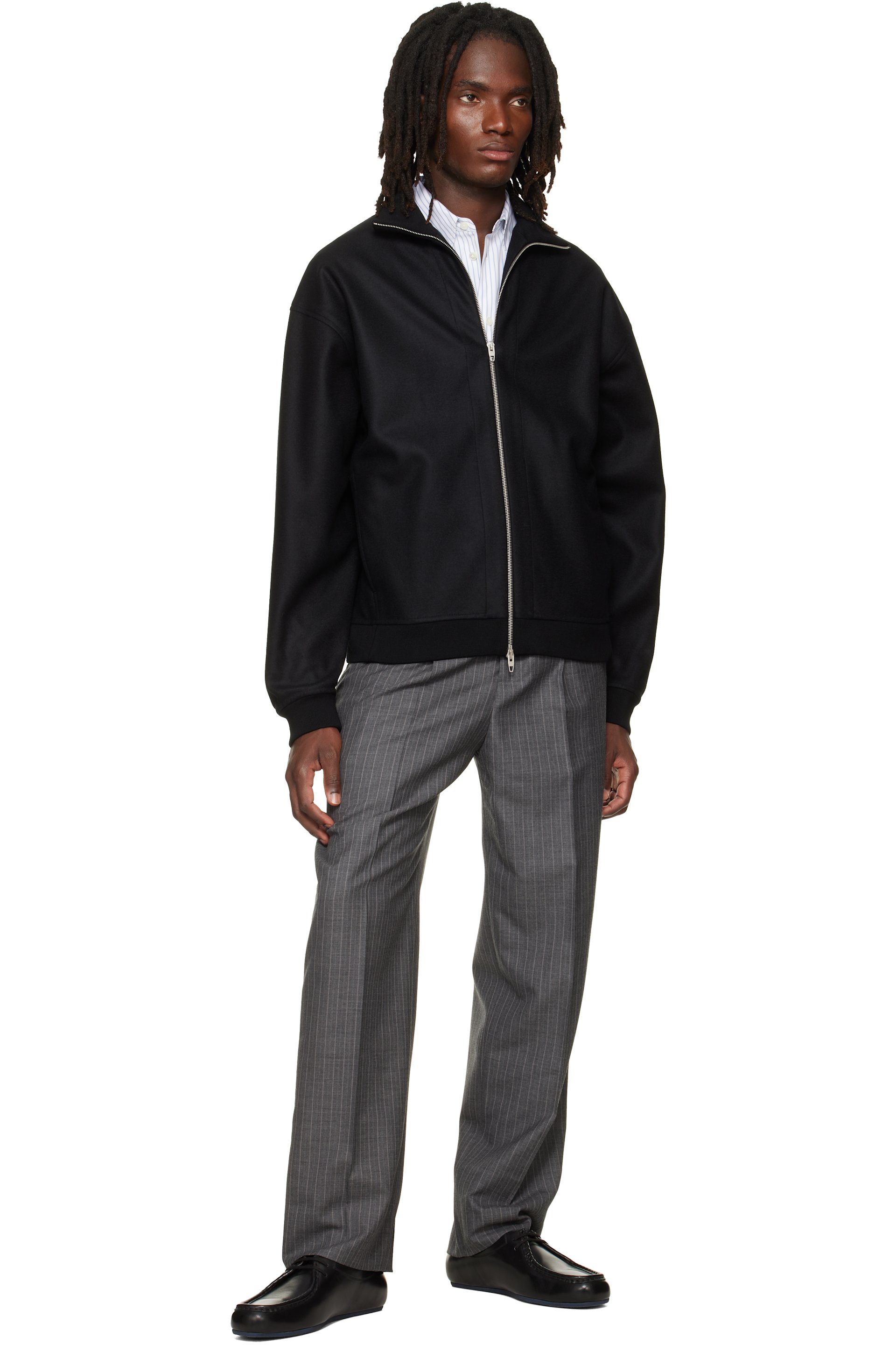 Jil Sander - Black Hood Lace-Up Derbys