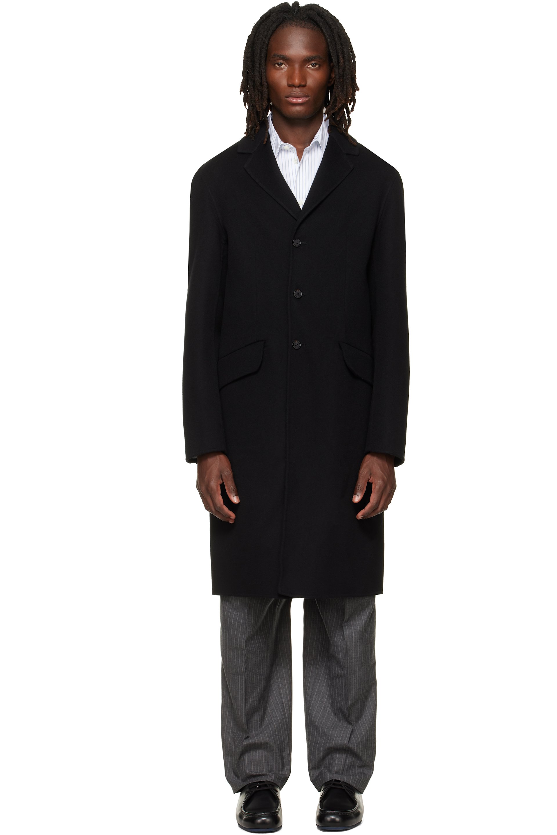 Jil Sander - Black Melton Coat