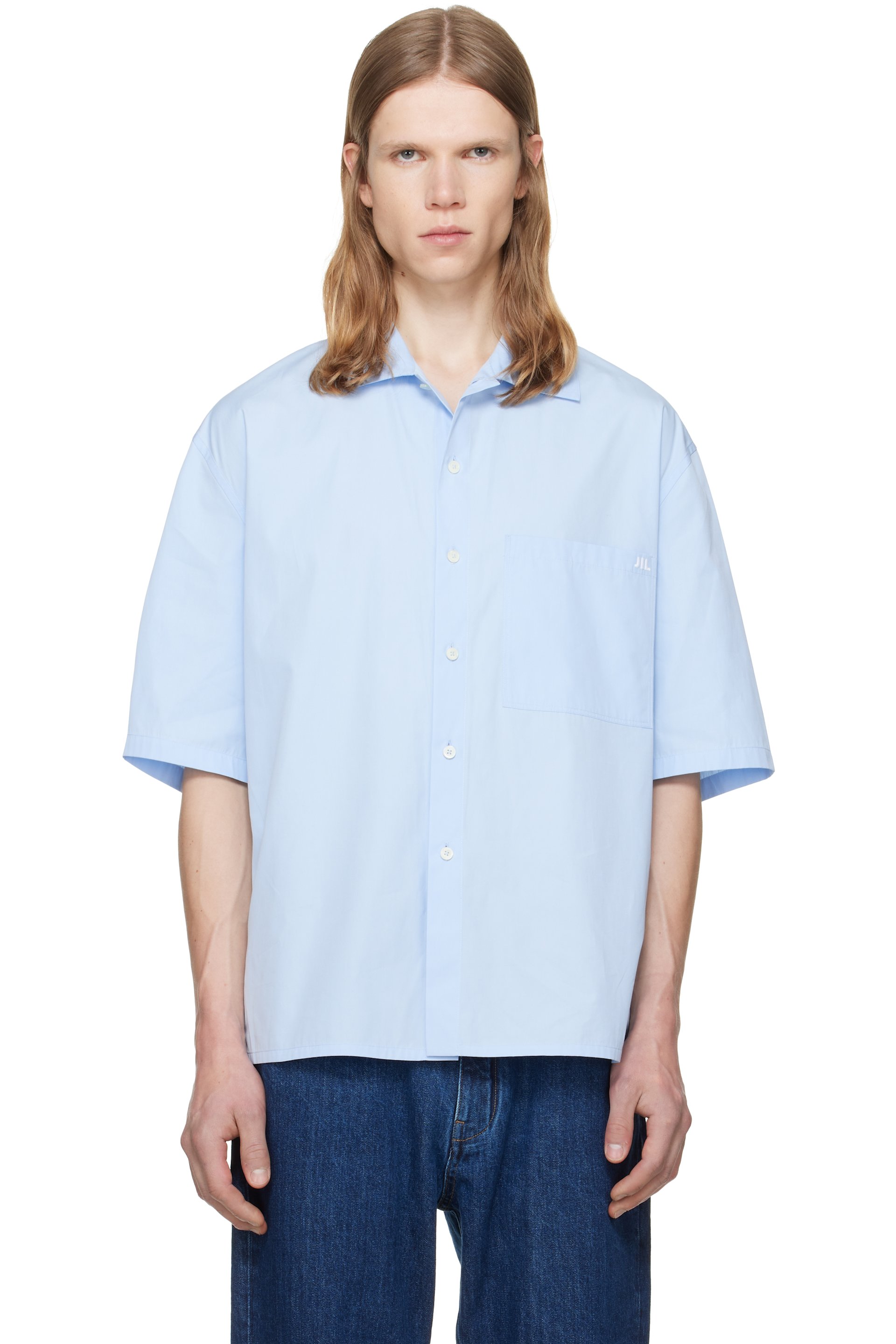 Jil Sander - Blue Lightweight Cotton Poplin Shirt