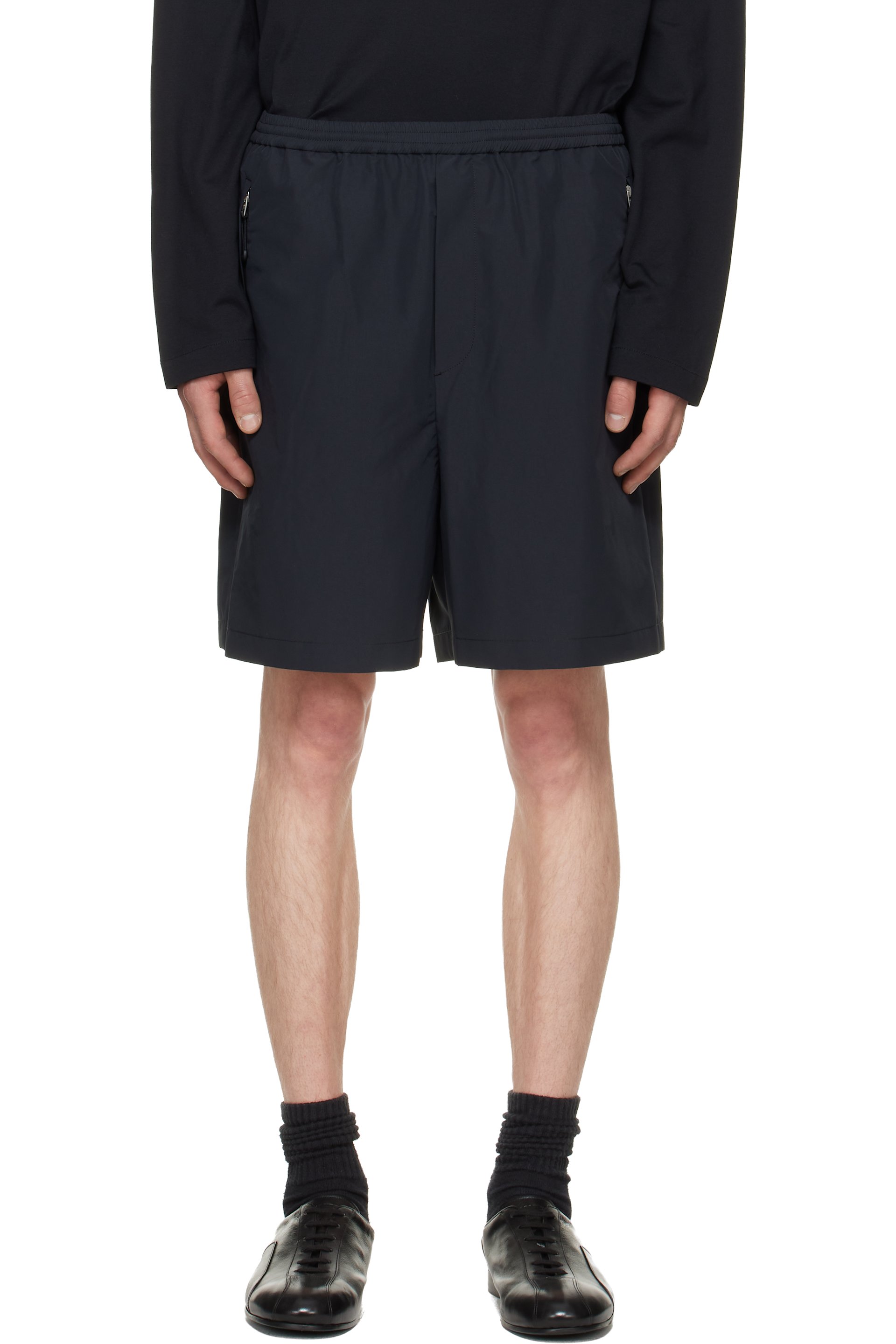 Jil Sander - Black Polyester Shorts