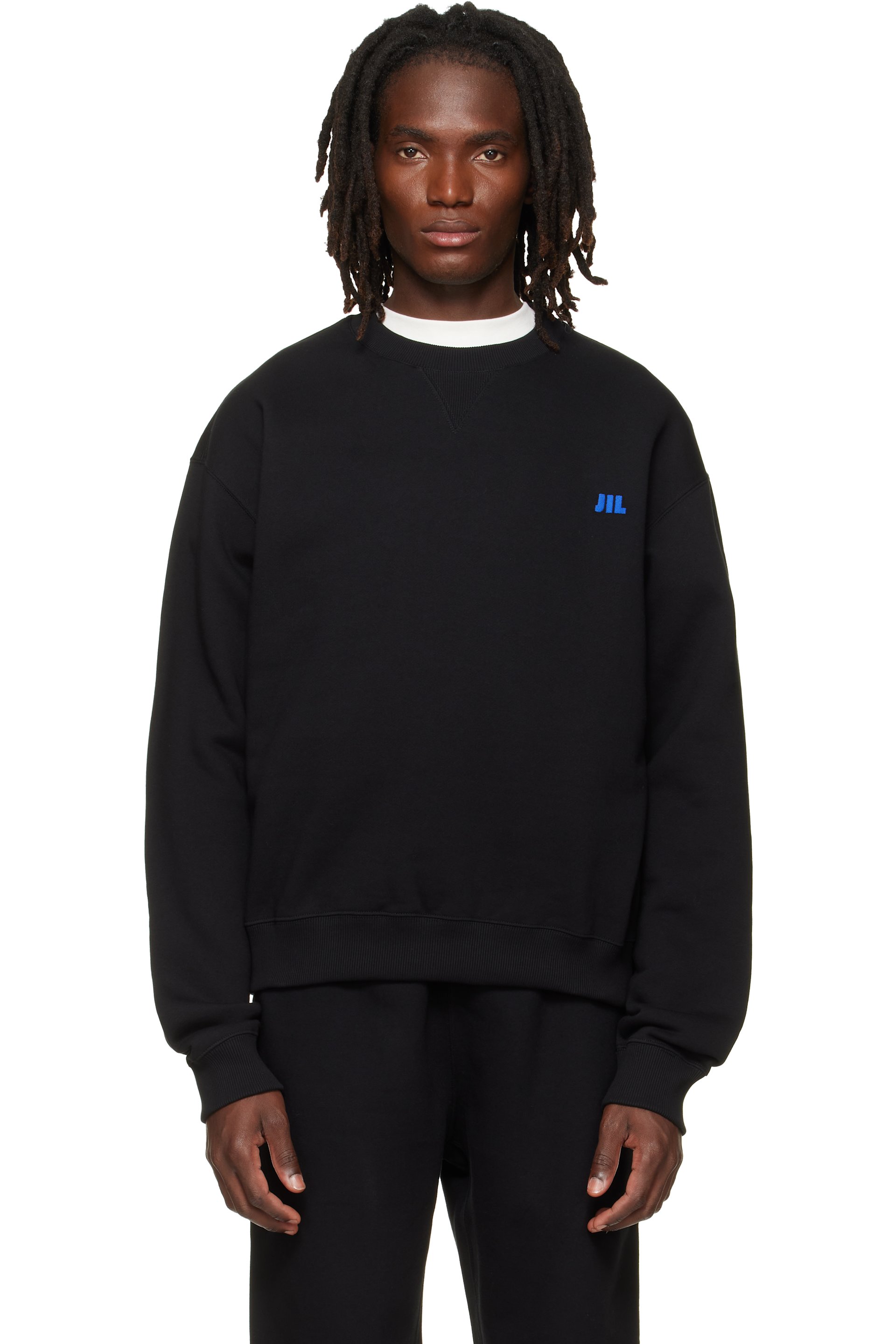 Jil Sander - Black Cotton Crew-Neck Sweatshirt